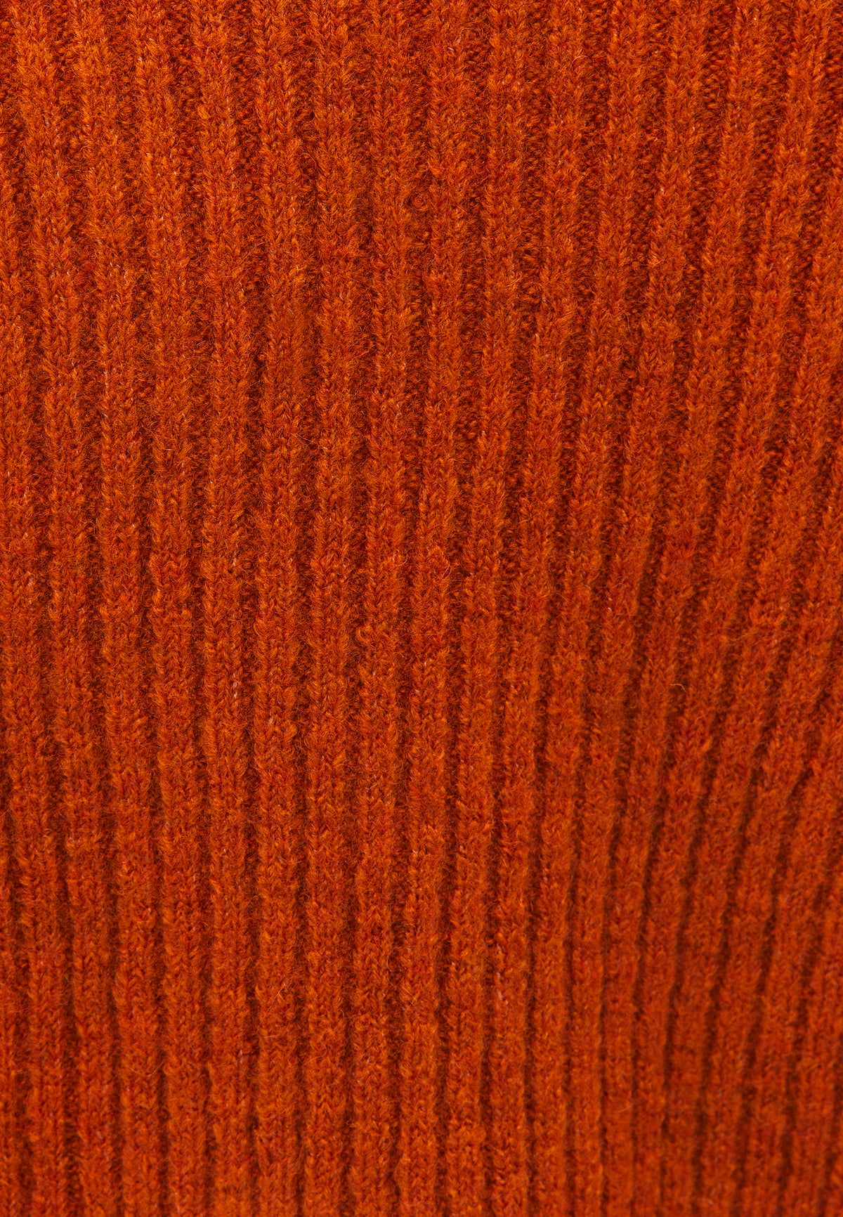 Loose V-Neck Sweater - RUST