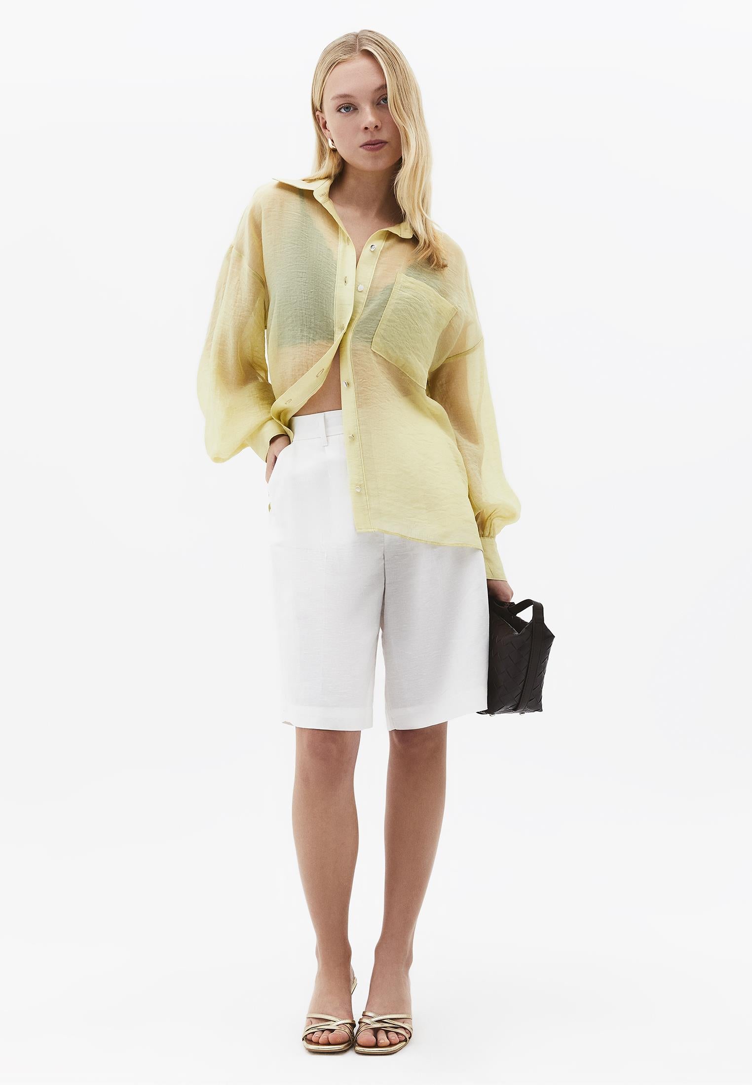 Loose Fit Long Sleeve Shirt - SAGE GREEN