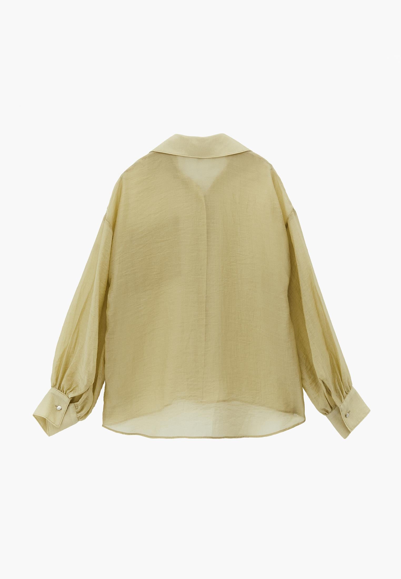 Loose Fit Long Sleeve Shirt - SAGE GREEN