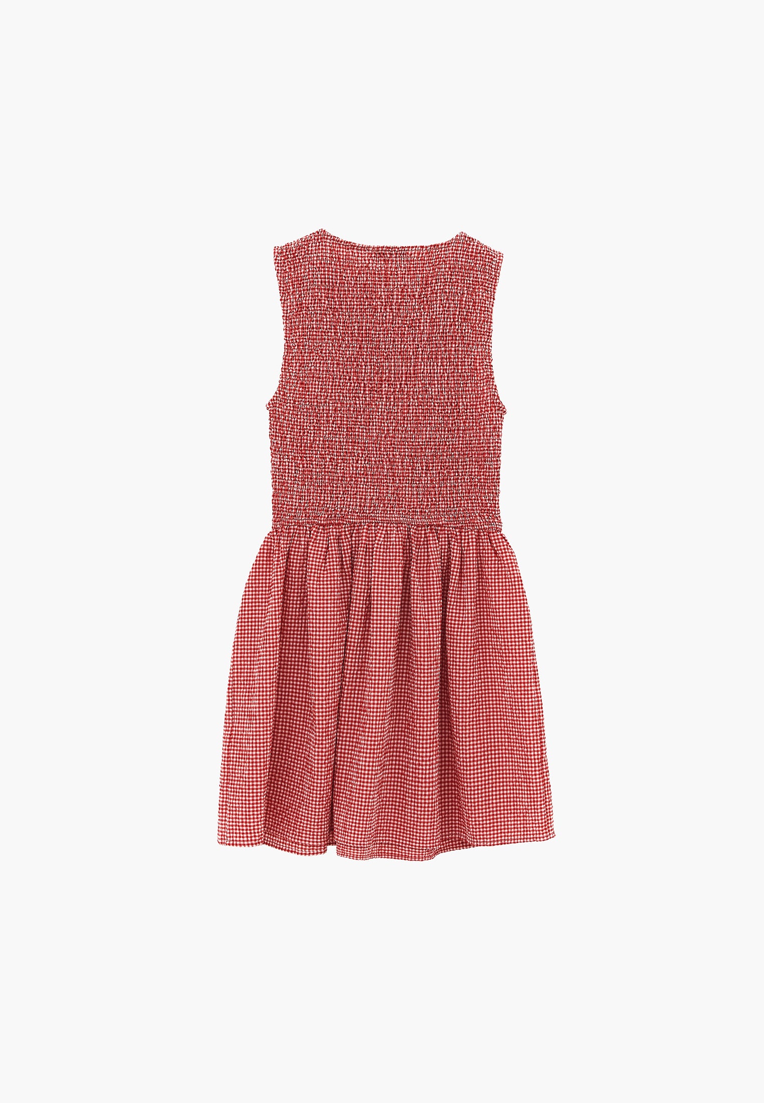 Women's Jumpsuit With Crew Neck And Shirred Details - SAMBA GINGHAM