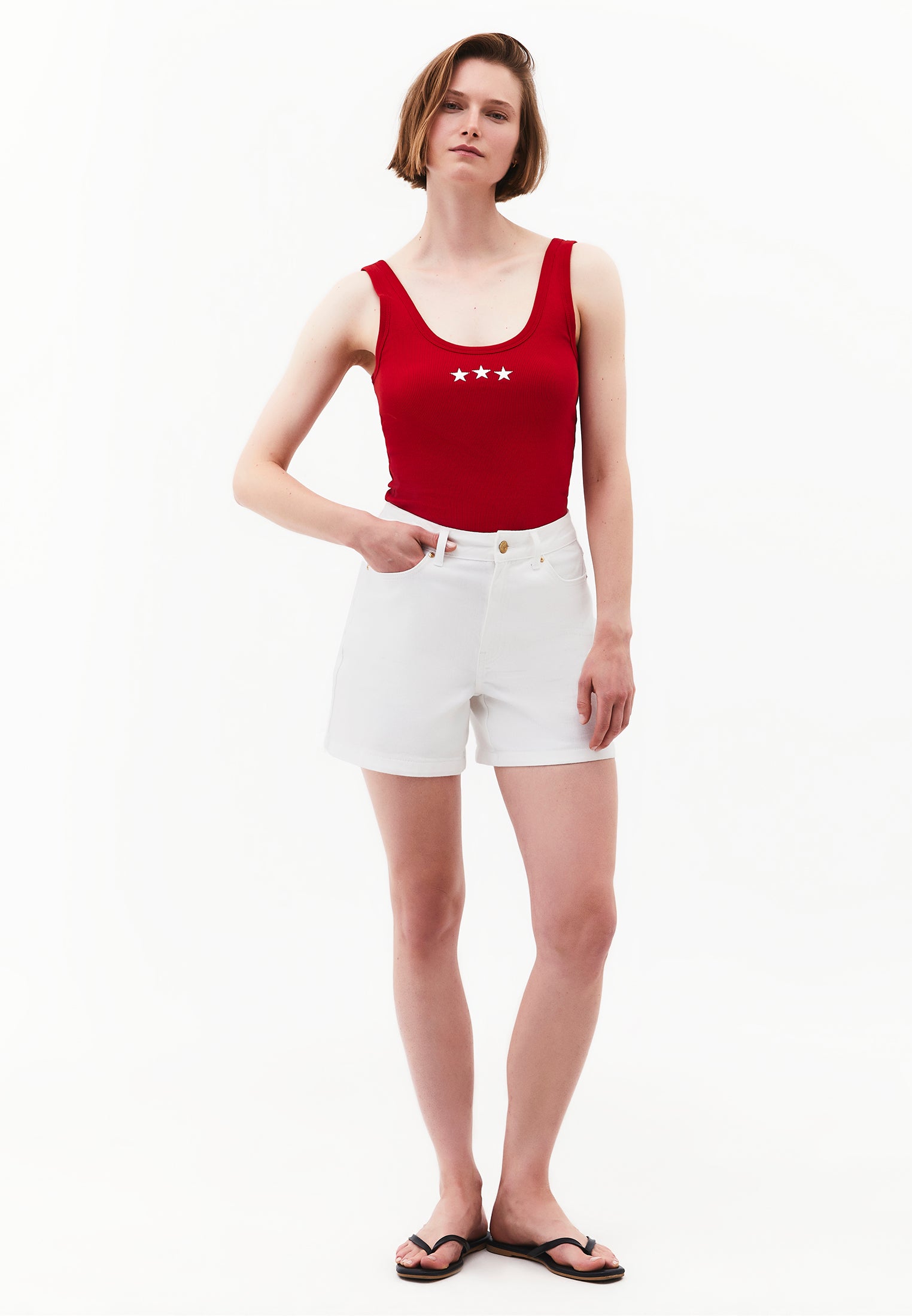 Printed Tank Top with U Neckline - SAMBA