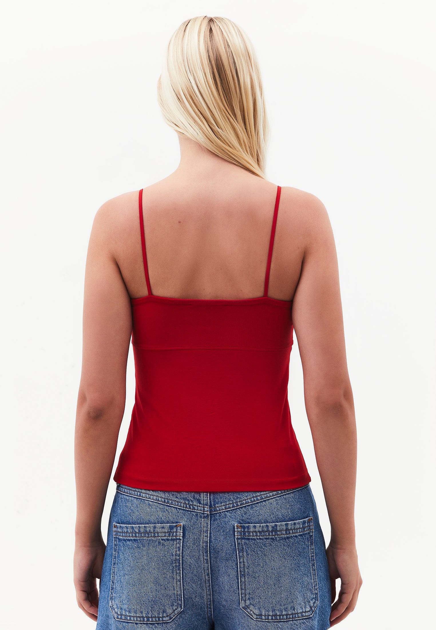 Sleeveless Top With Zipper Detail And Square Neckline - SAMBA