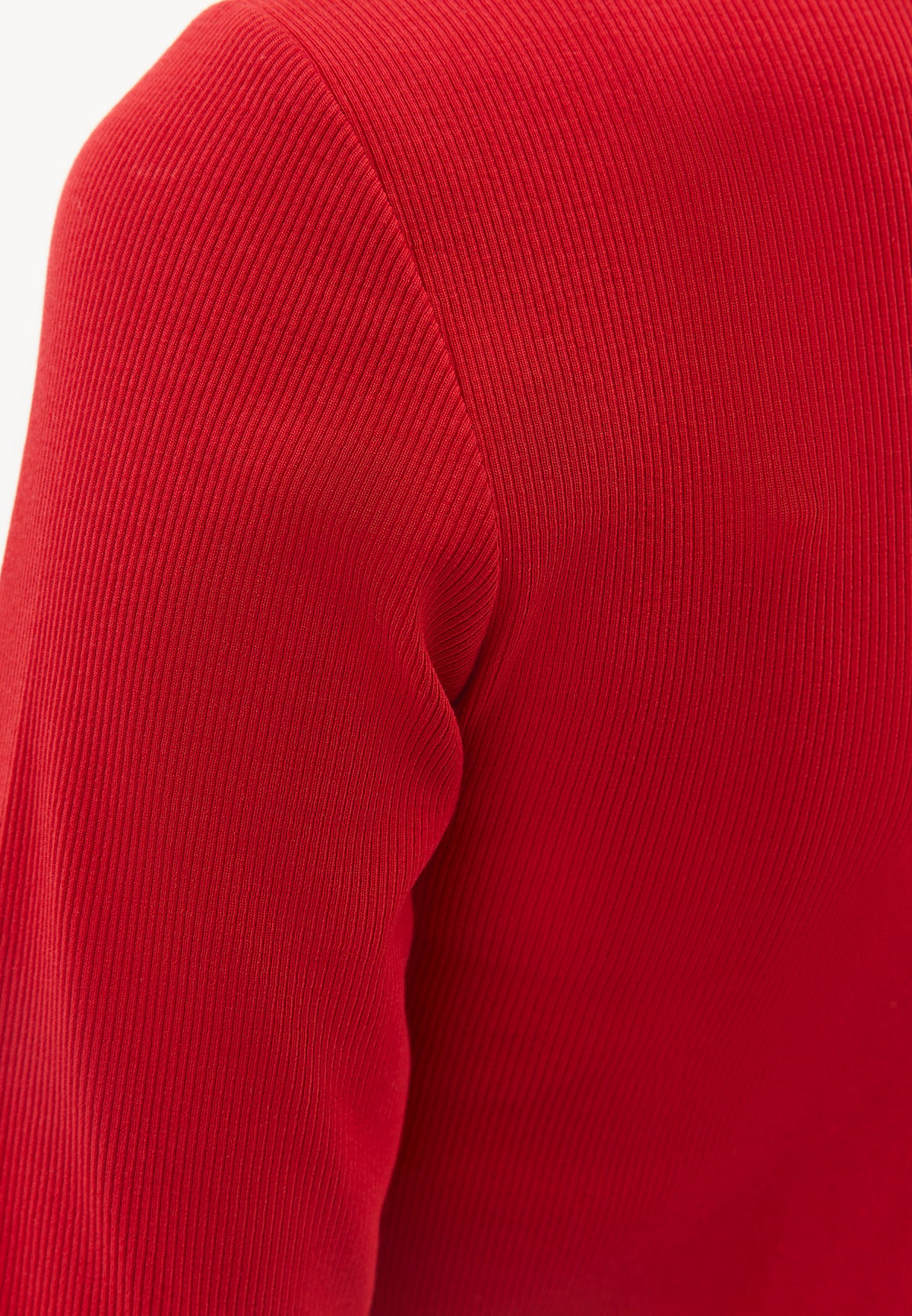 Crew Neck Long Sleeve Zip Detailed Bodycon T-Shirt - SAMBA