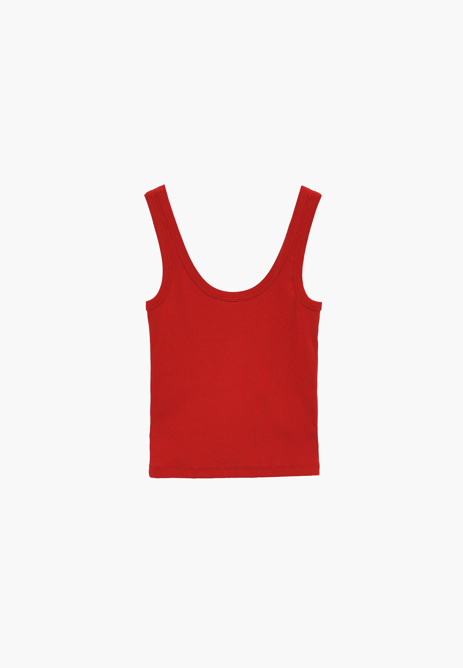 U Neck Bodycon Ribbed Tank Top - SAMBA
