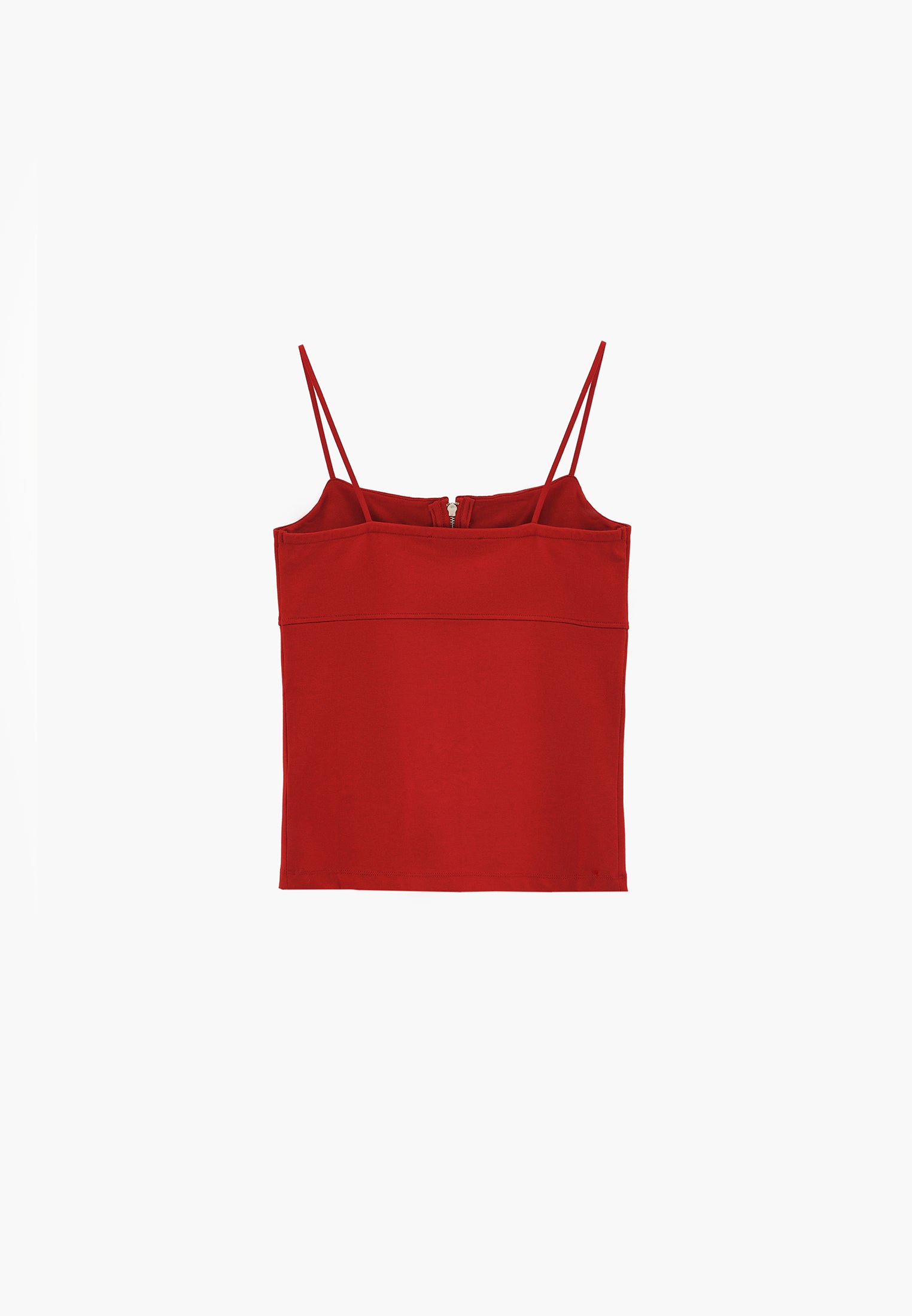 Sleeveless Top With Zipper Detail And Square Neckline - SAMBA