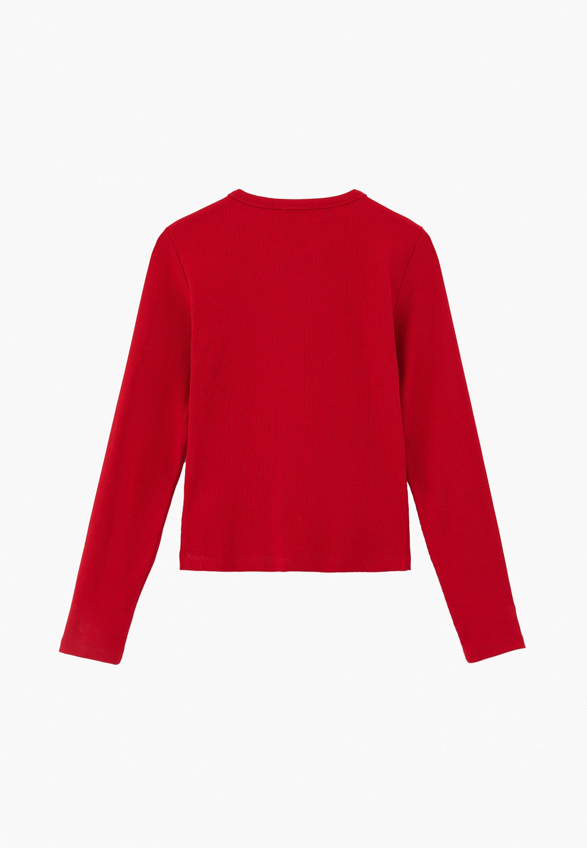 Crew Neck Long Sleeve Zip Detailed Bodycon T-Shirt - SAMBA