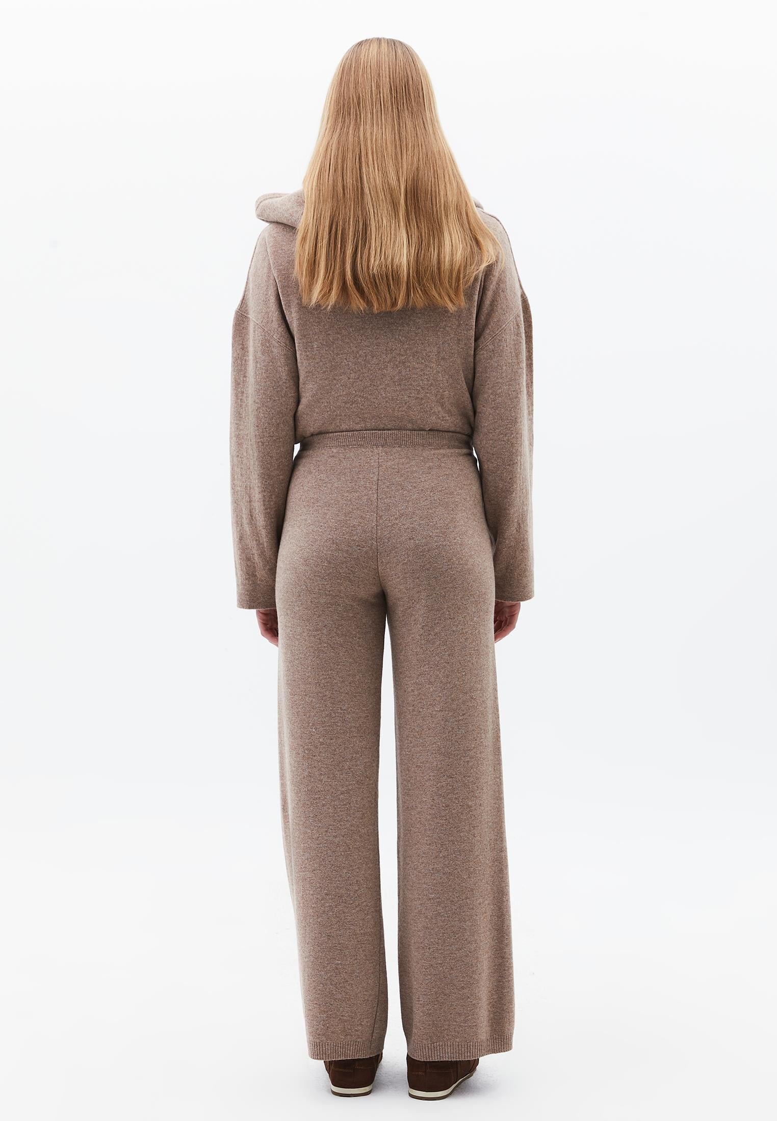 Straight Leg Normal Waist Long Pants - SAVANNAH TAN MELANGE