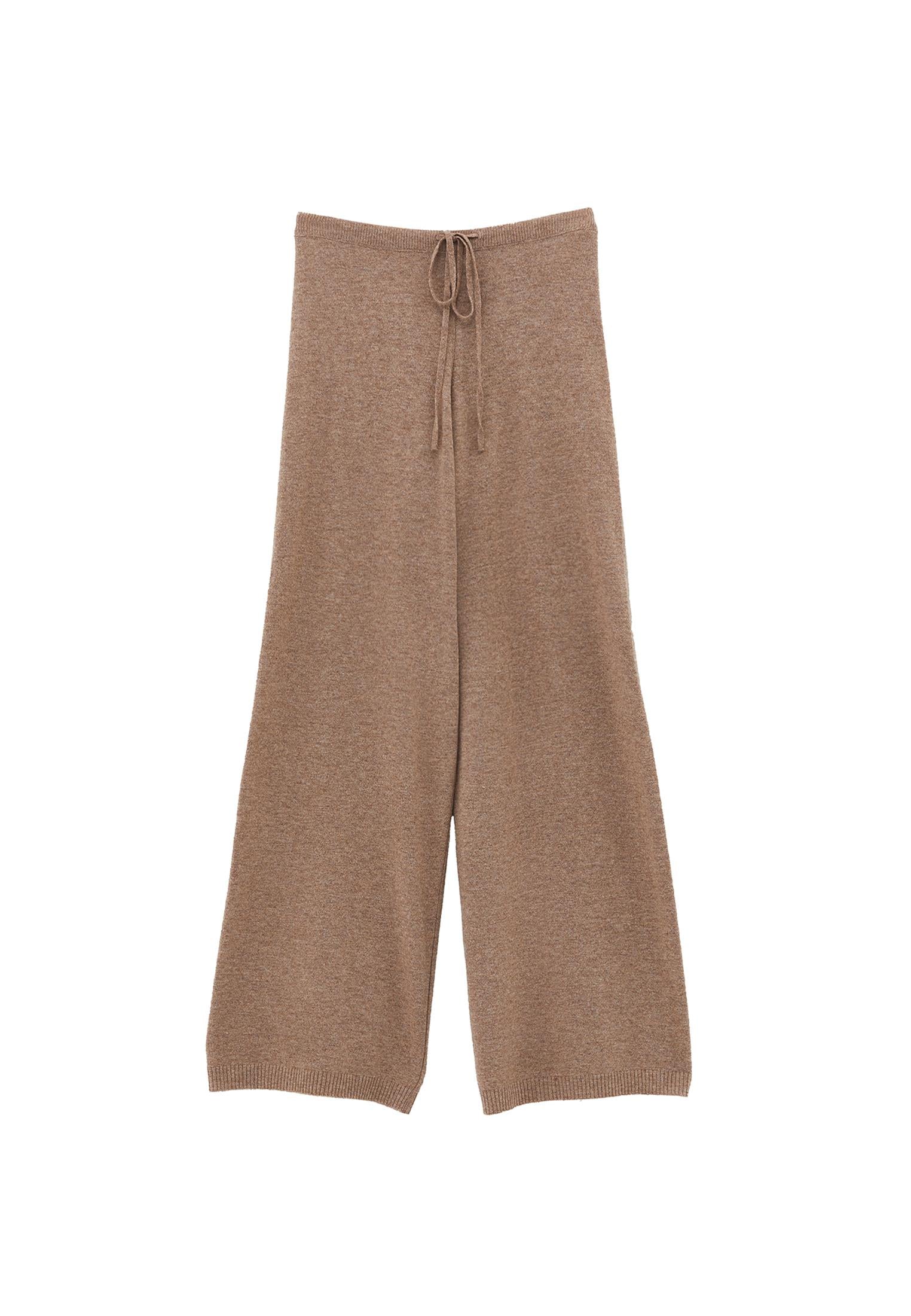 Straight Leg Normal Waist Long Pants - SAVANNAH TAN MELANGE