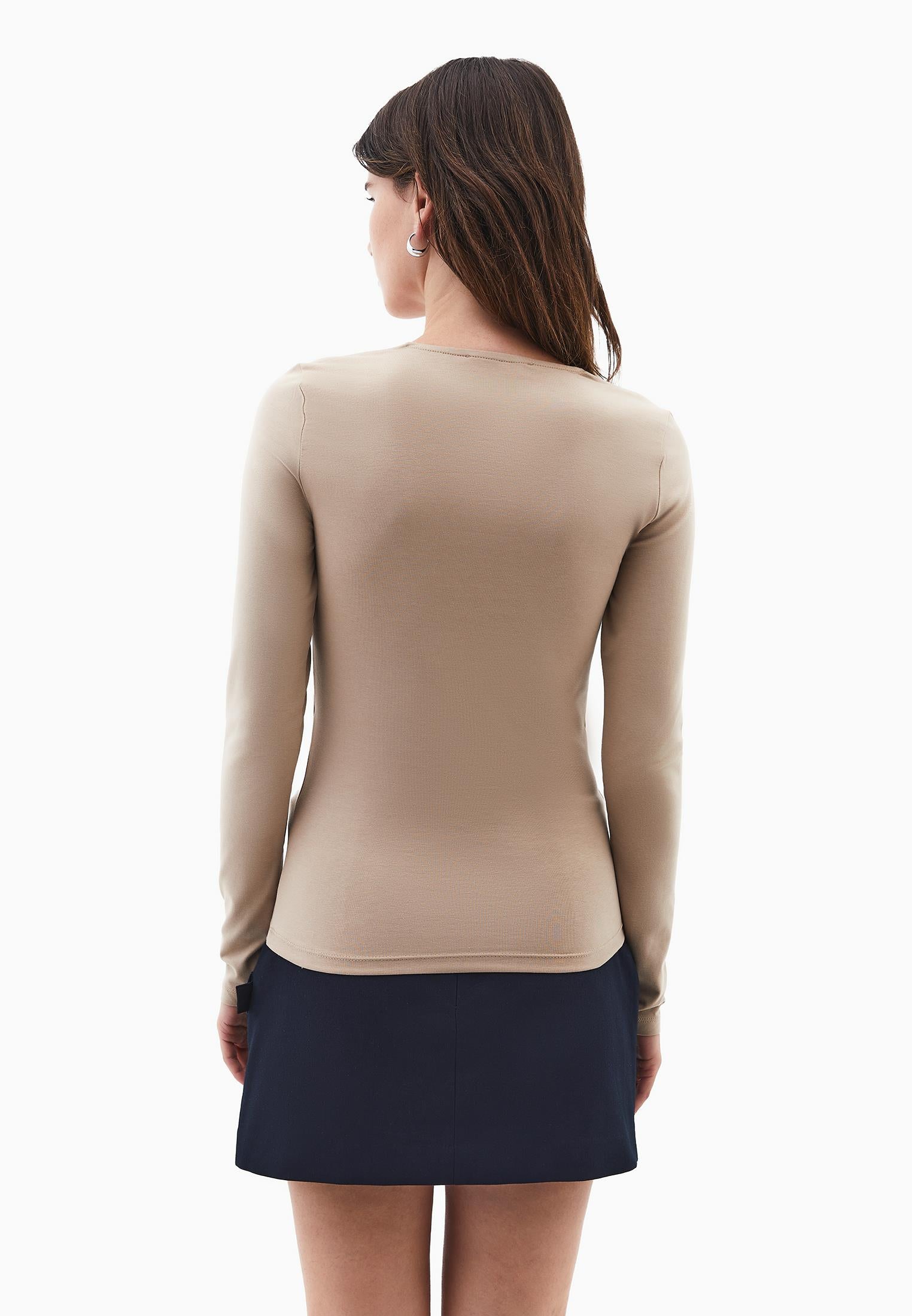 Square Neck T-Shirt - SAVANNAH TAN