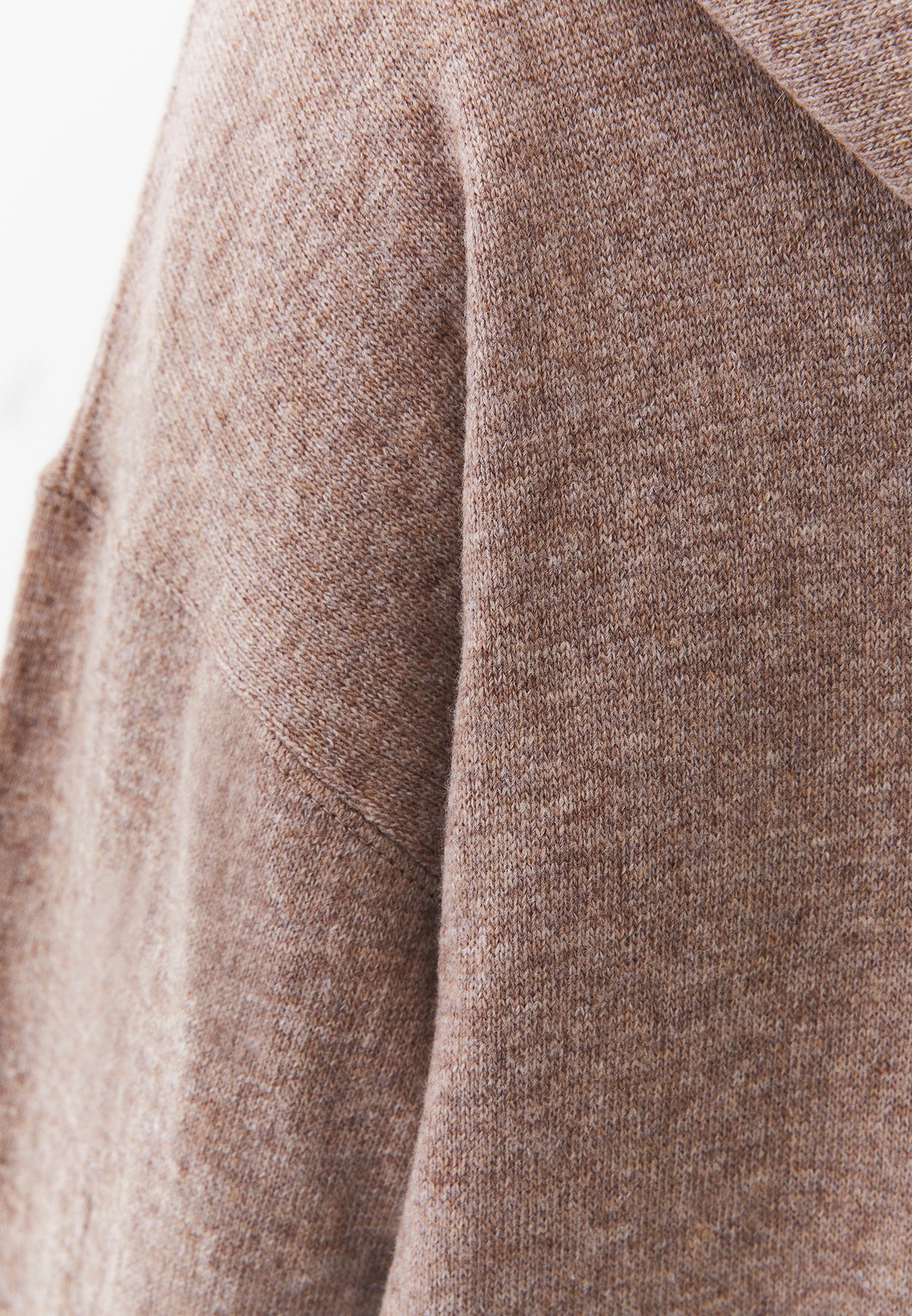 Hooded Long Sleeve Knit Sweatshirt - SAVANNAH TAN