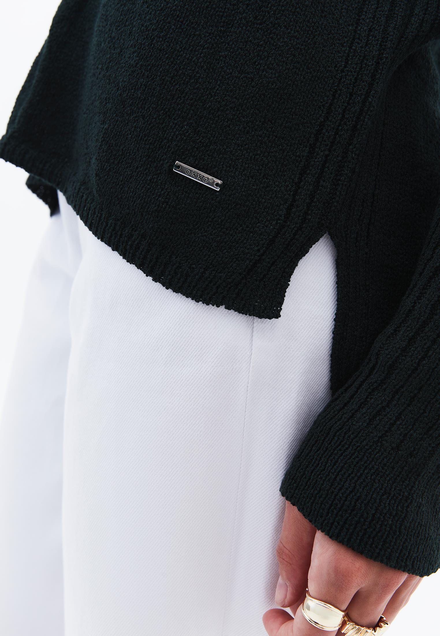 V Neck Standard Sweater - SCARAB