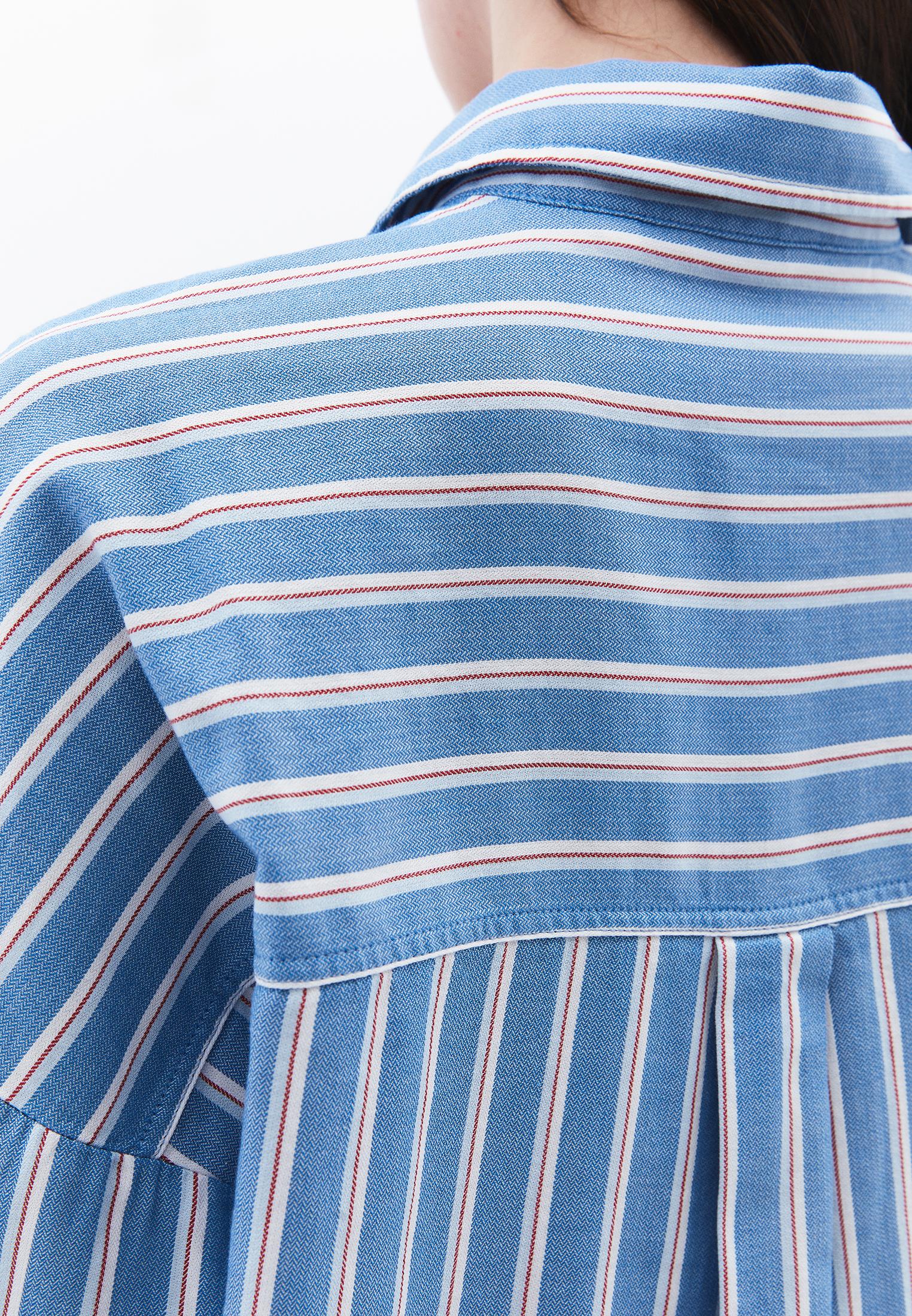 Oversize Striped Buttoned Shirt With Standard Length - SEA OF BELIZE COMB STRIPE