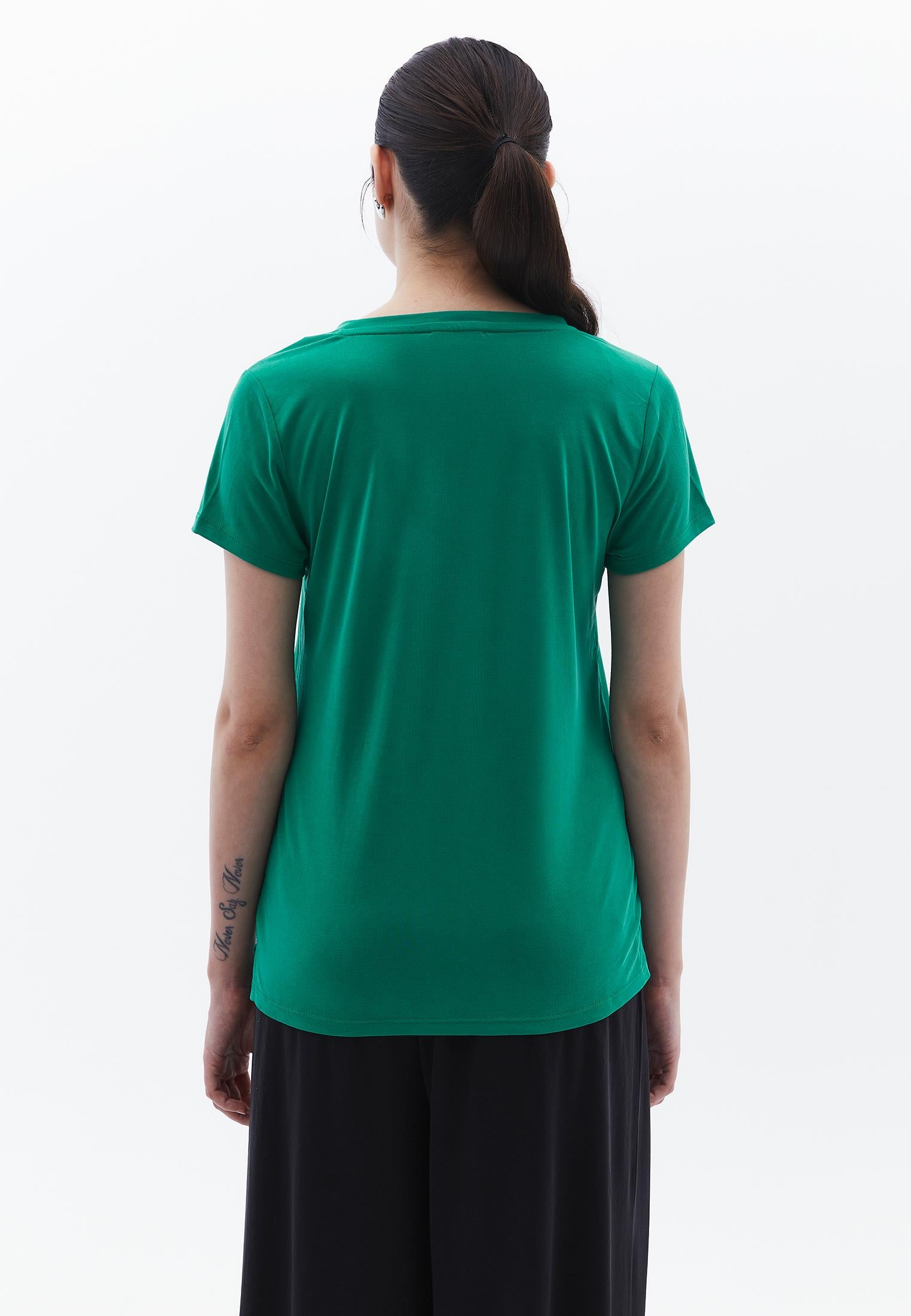 V Neck Short Sleeve T-Shirt - SHADY GLADE