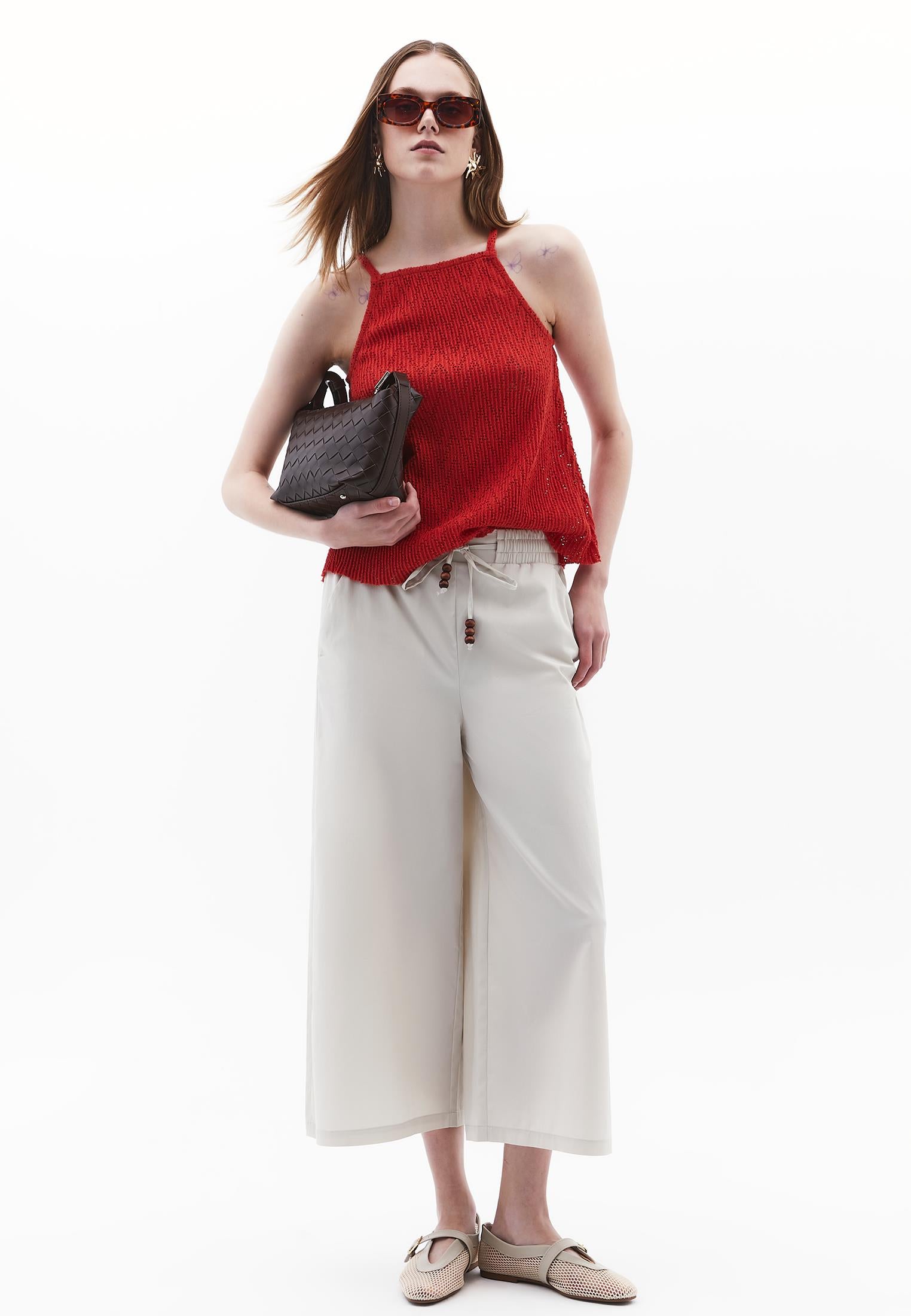 Ultra High Waist Pants - SILVER BIRCH