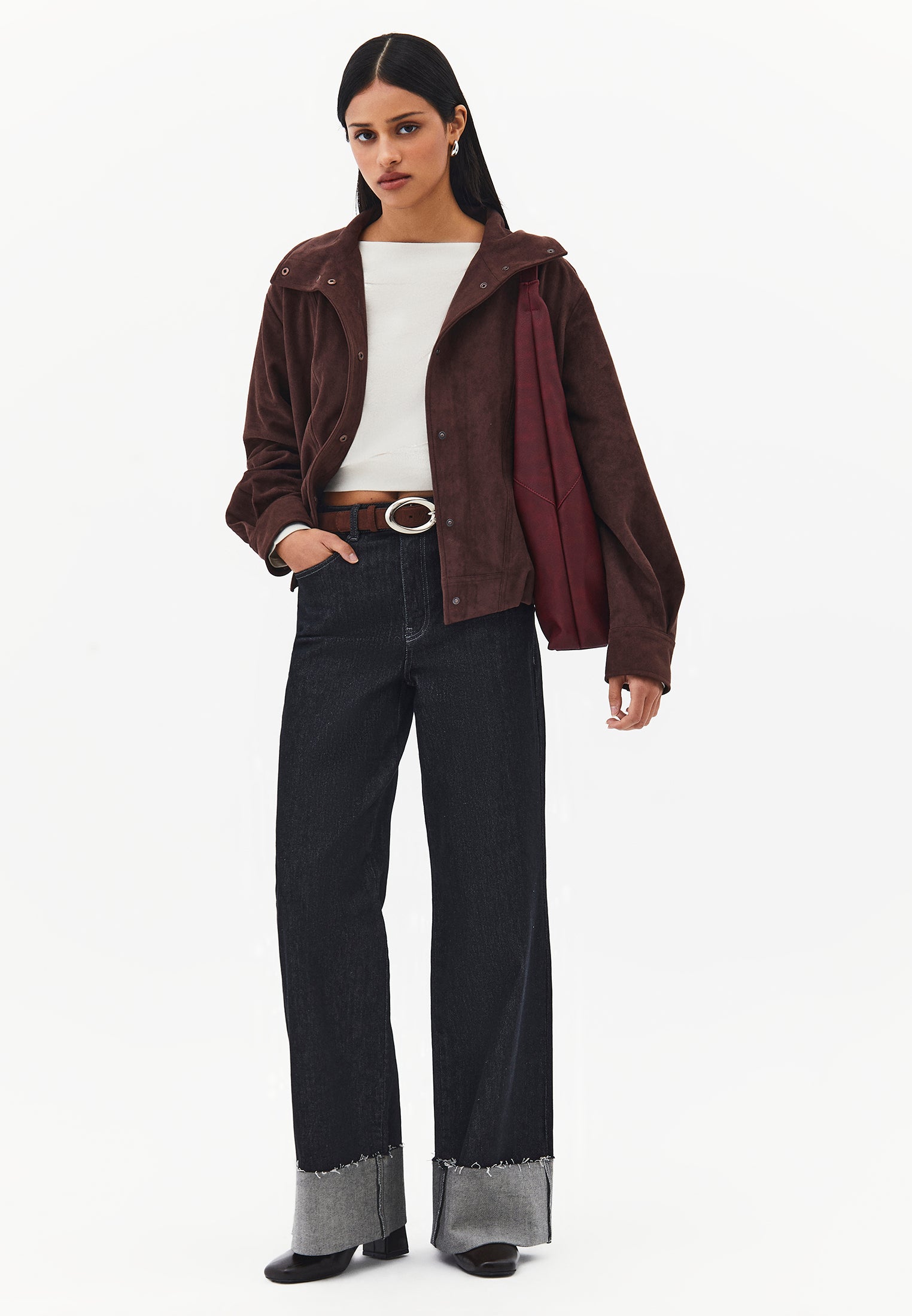 Boat Neck Long Sleeve Sweater - SILVER BIRCH