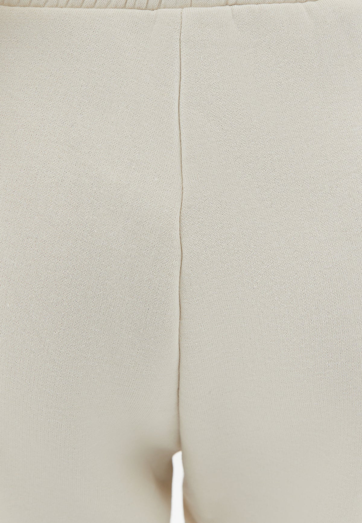 High Waist Elasticated Straight Pants - SILVER BIRCH