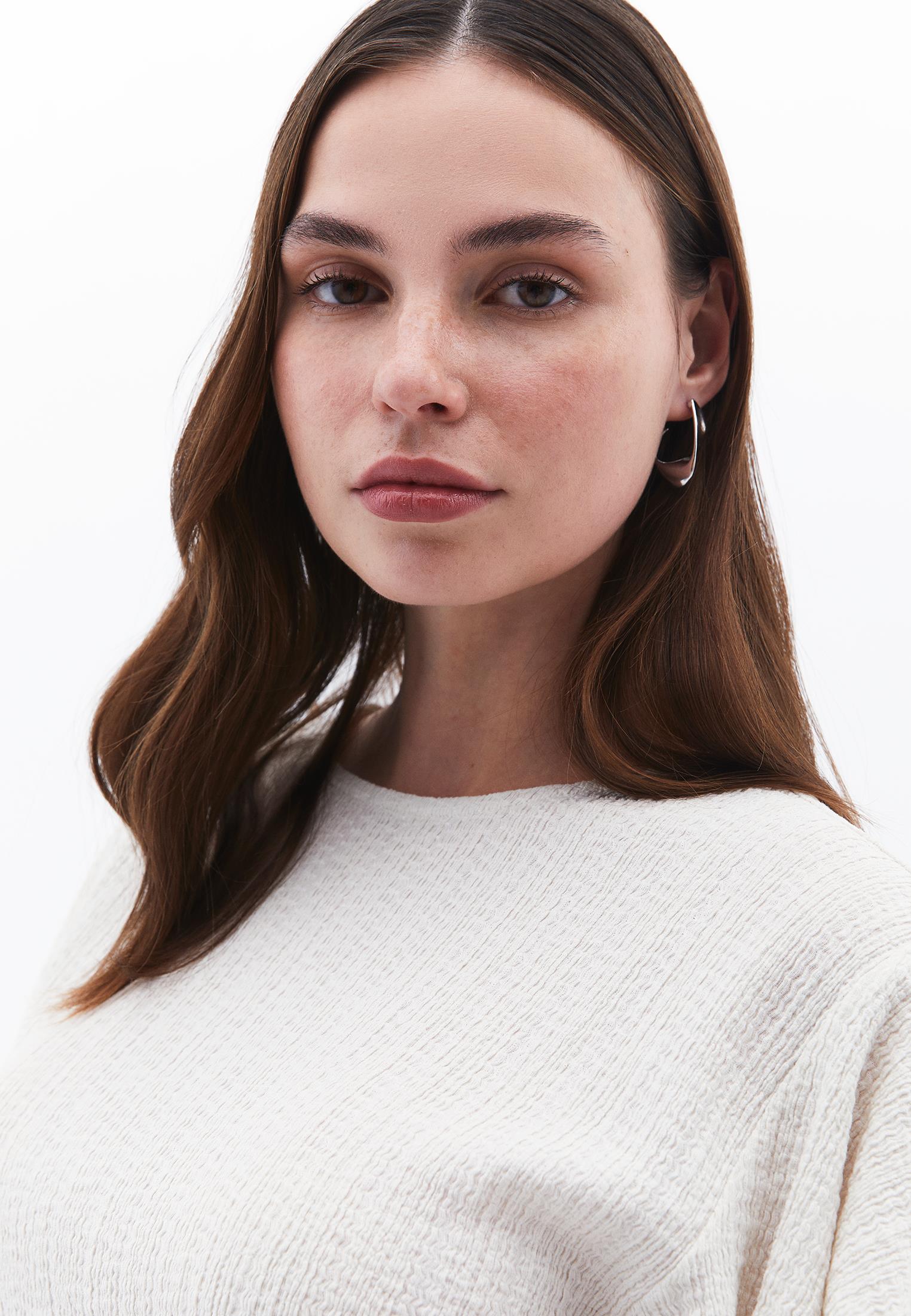 Butterfly Sleeve Standard Blouse - SILVER BIRCH