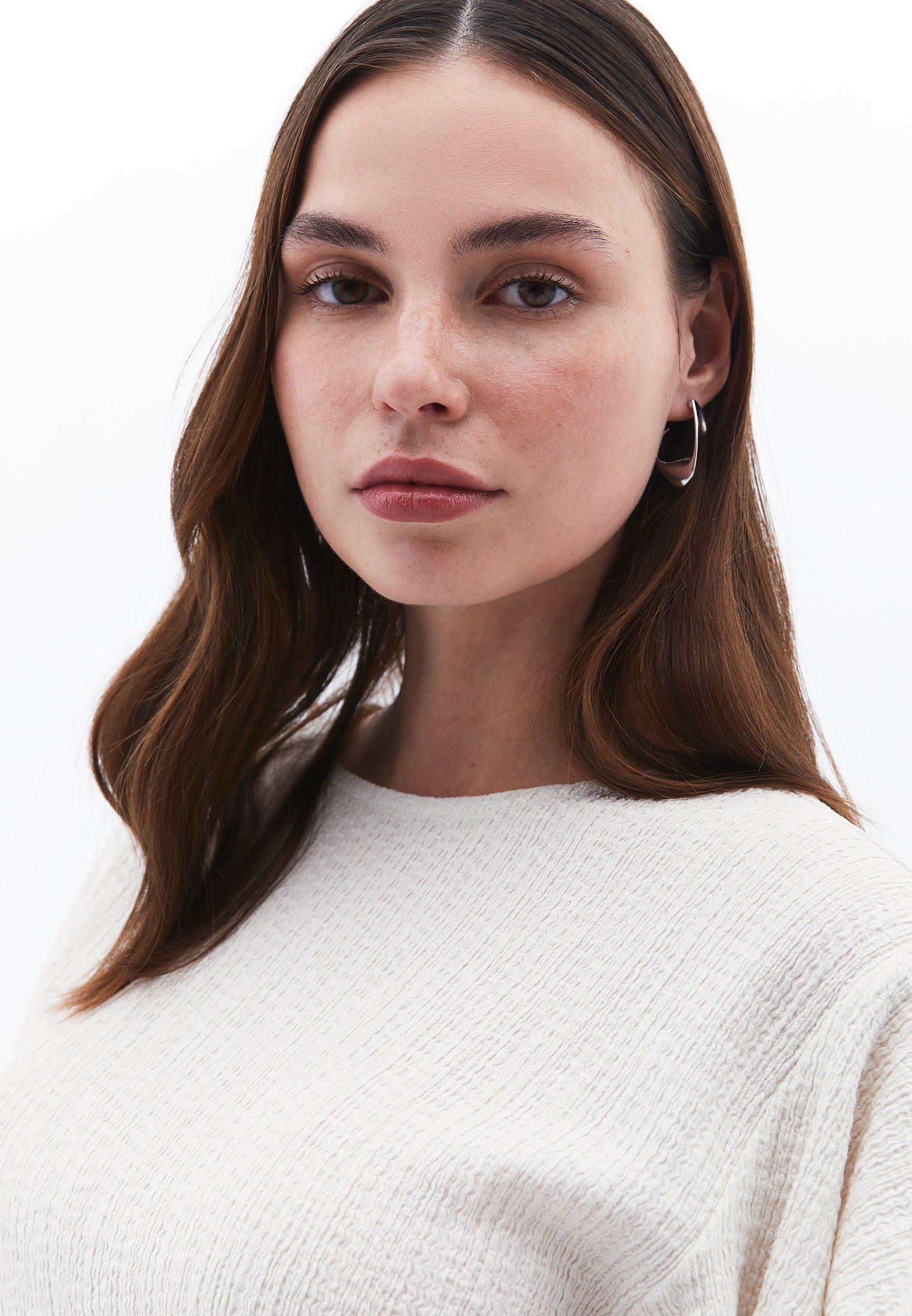 Butterfly Sleeve Standard Blouse - SILVER BIRCH