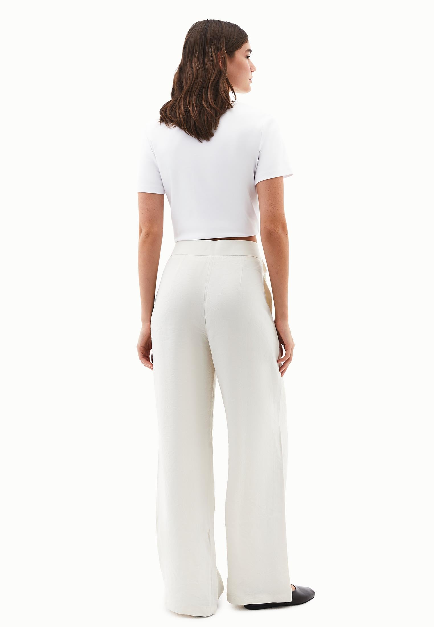 Ultra High Waist Modal Pants - SILVER BIRCH
