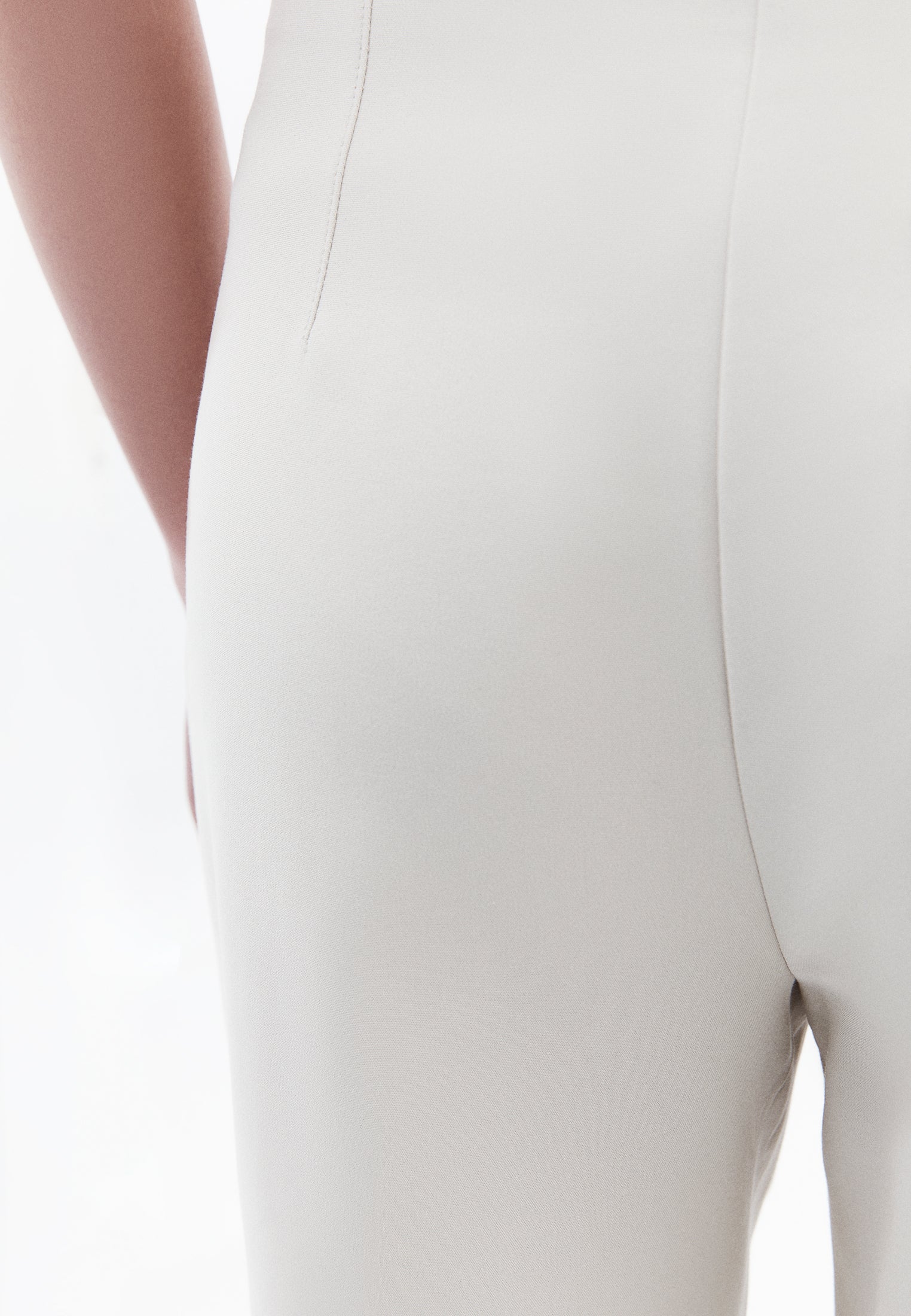 Ultra High Waist Culotte Pants - SILVER BIRCH