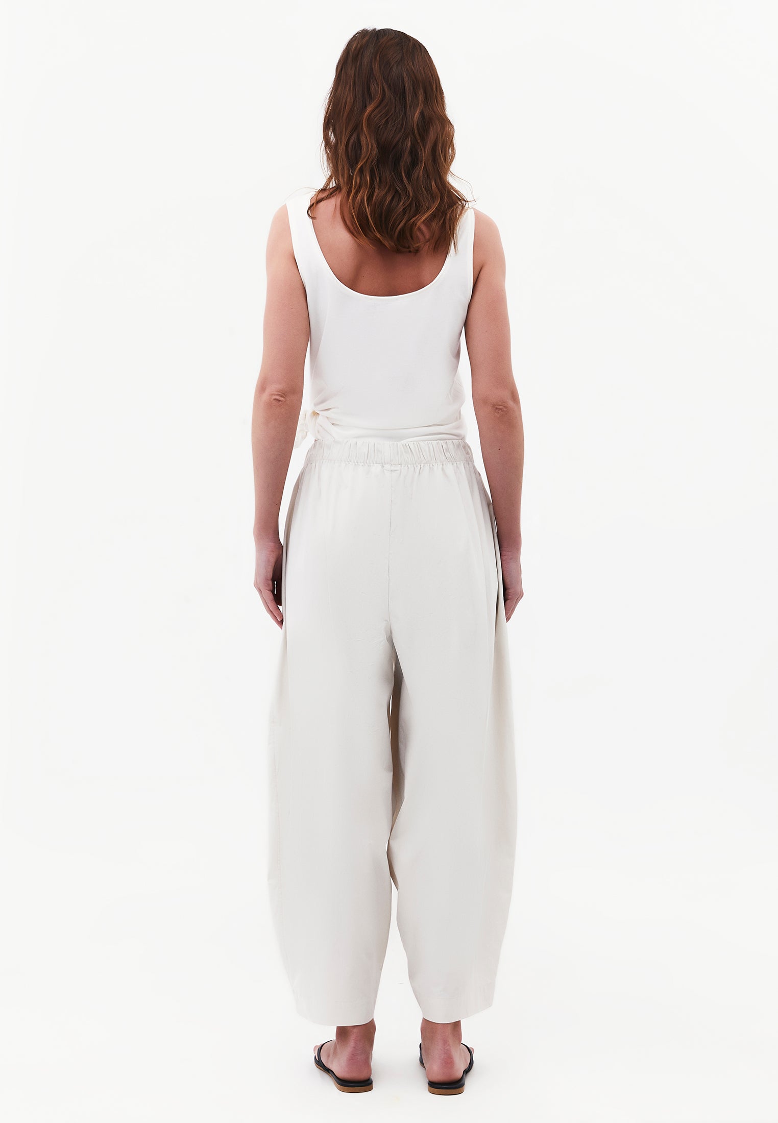 Ultra High Waist Carrot Pants - SILVER BIRCH