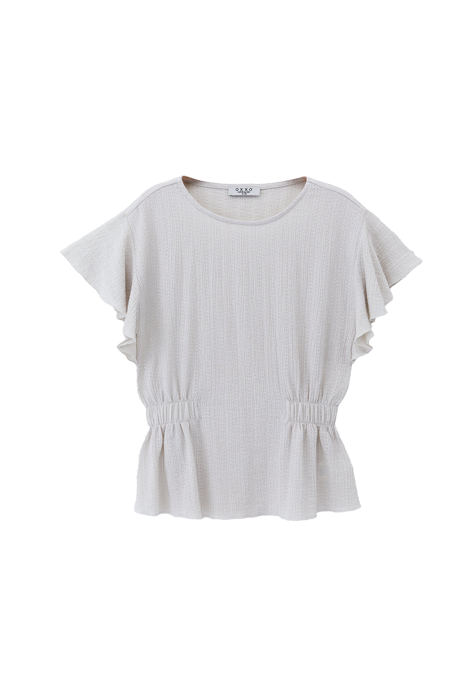 Butterfly Sleeve Standard Blouse - SILVER BIRCH