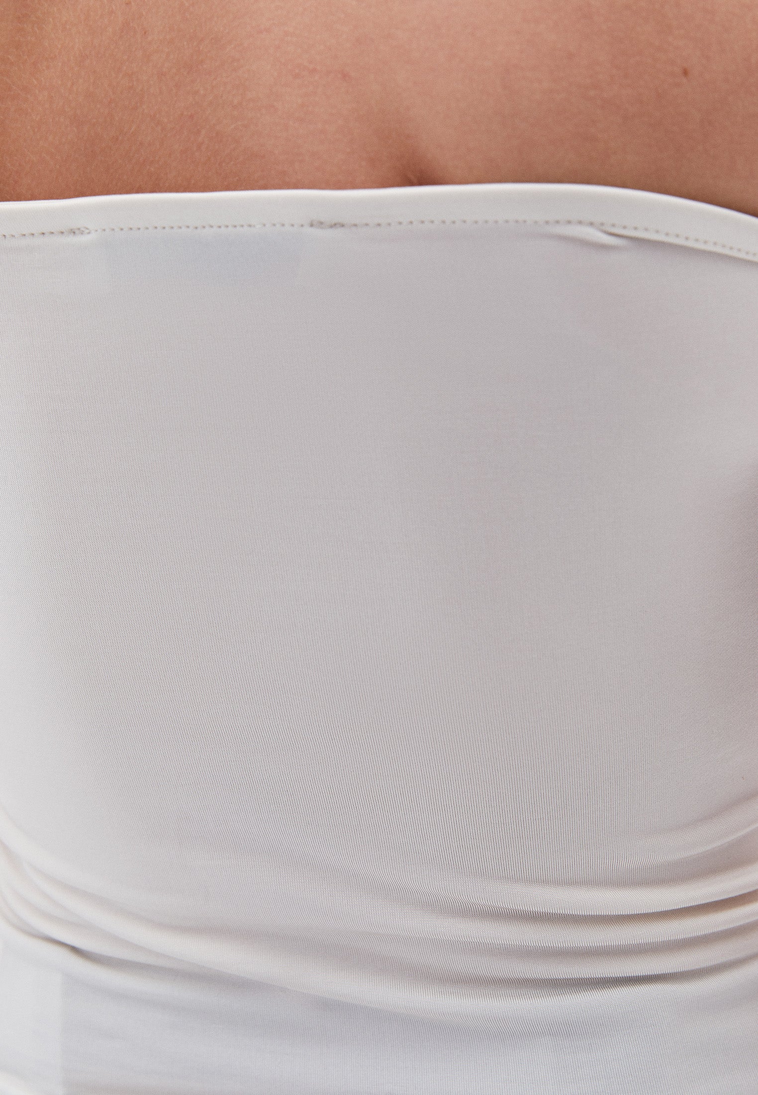 Asymmetric Balloon Sleeve Tank Top - SILVER BIRCH