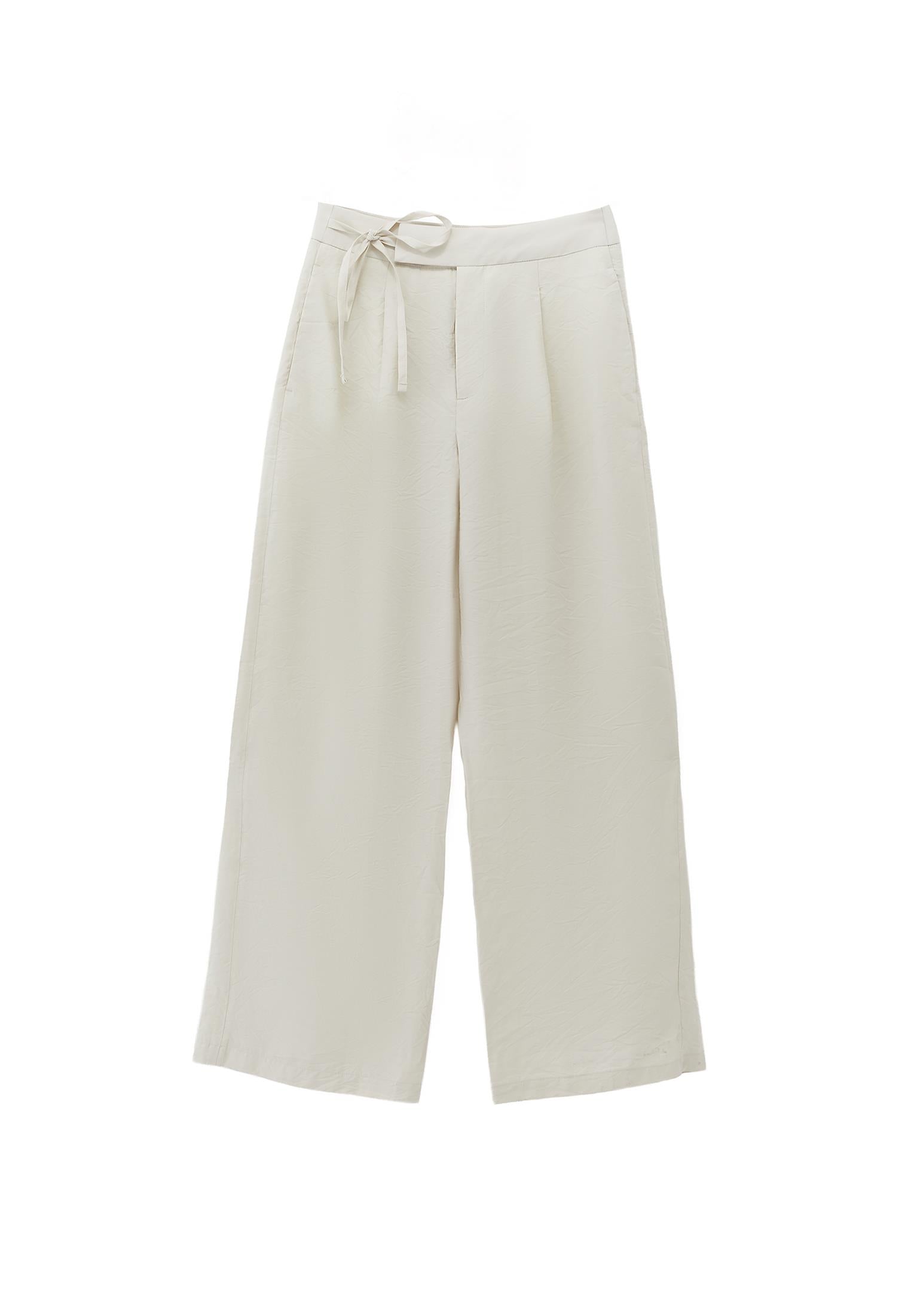 Ultra High Waist Modal Pants - SILVER BIRCH