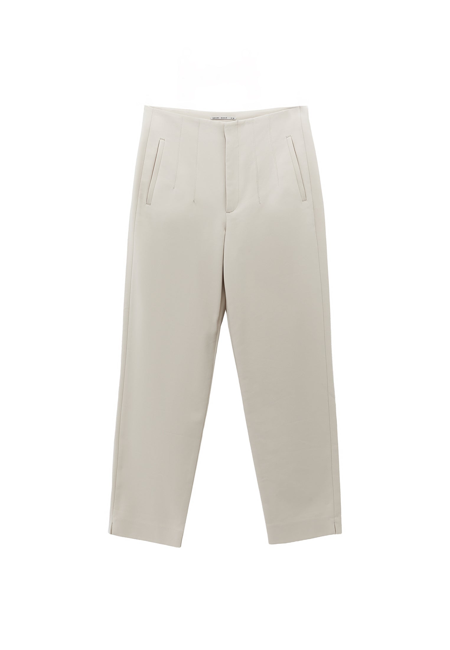 Ultra High Waist Carrot Pants - SILVER BIRCH