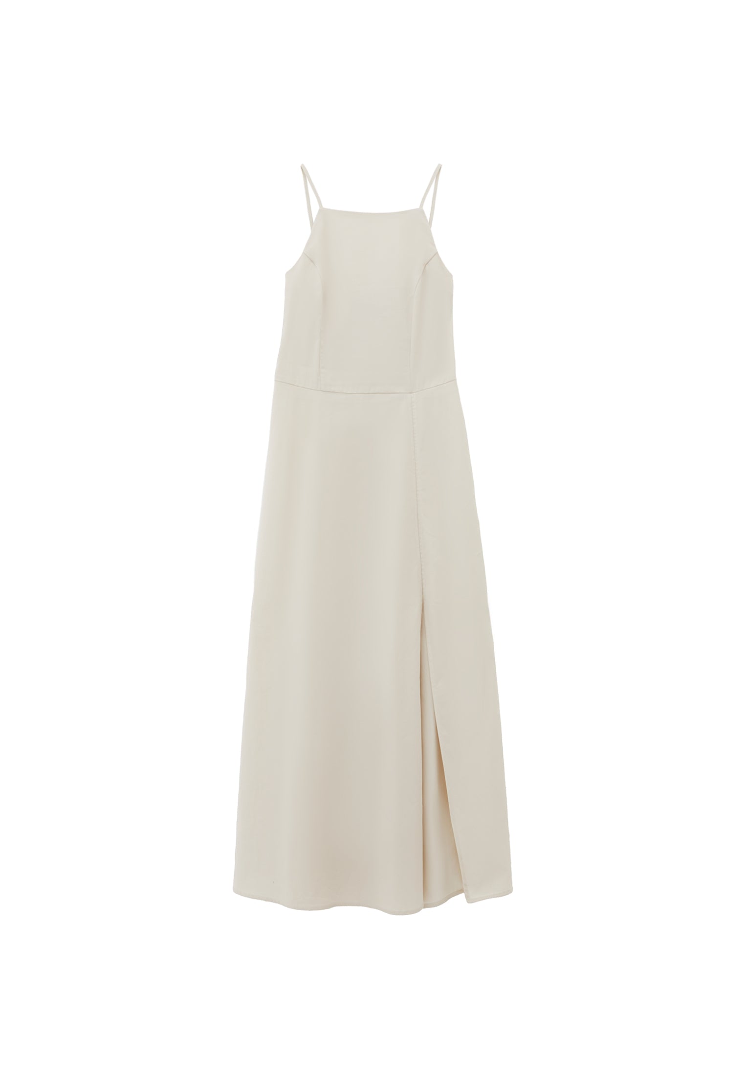 Strappy Halter Neck Long Dress - SILVER BIRCH