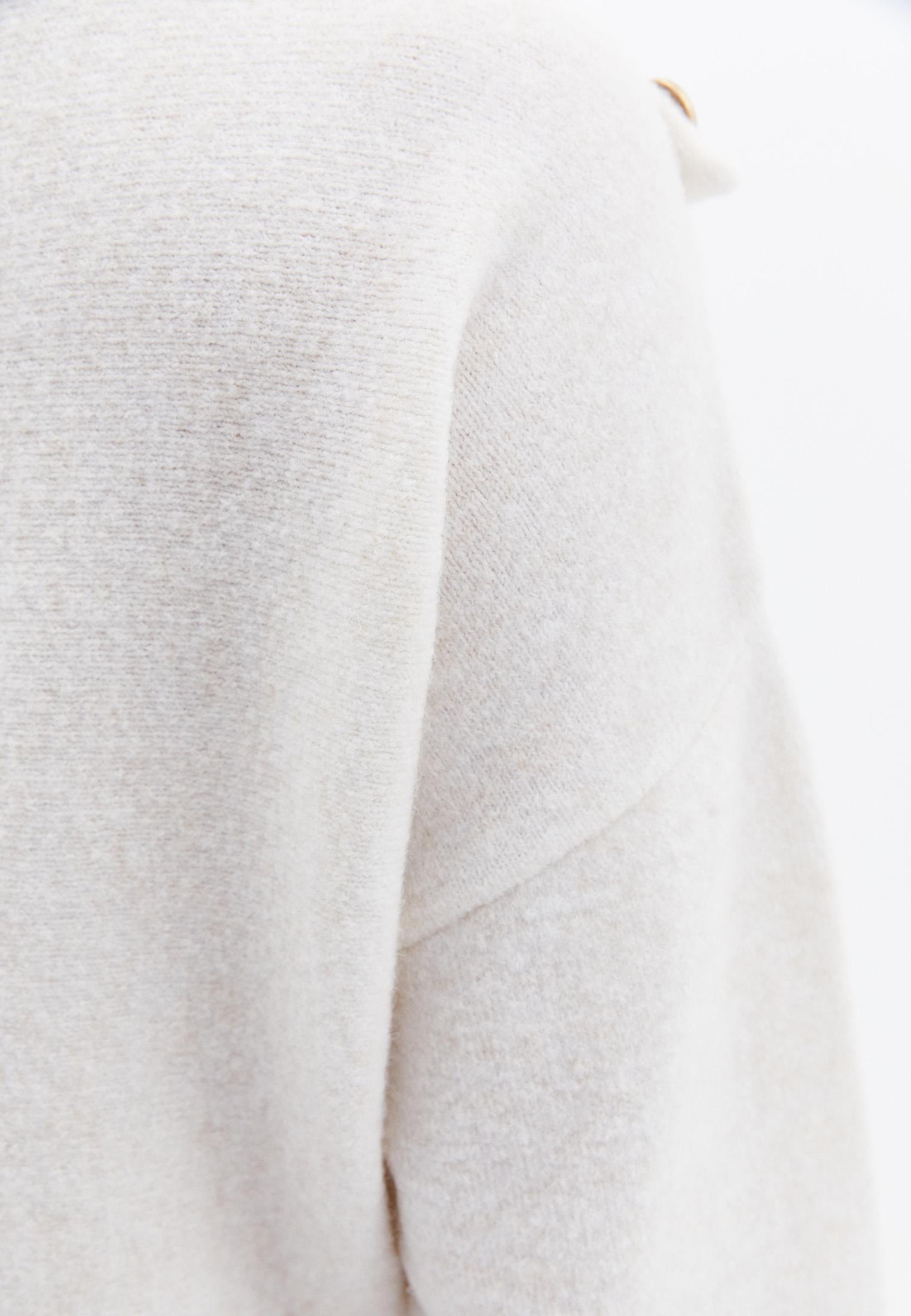 High Neck Button Detailed Sweater - SILVER BIRCH
