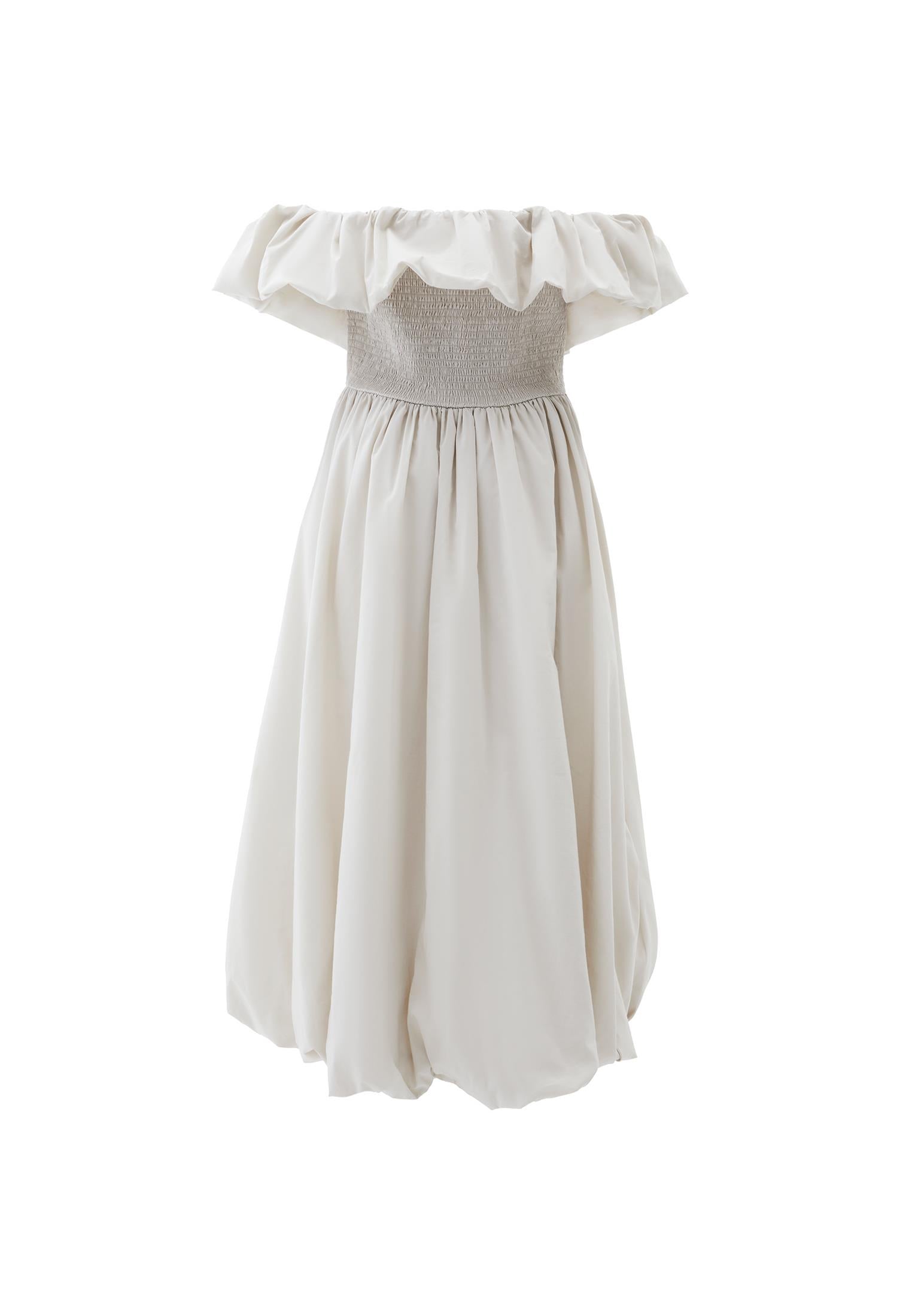 Balloon Dress - SILVER BIRCH