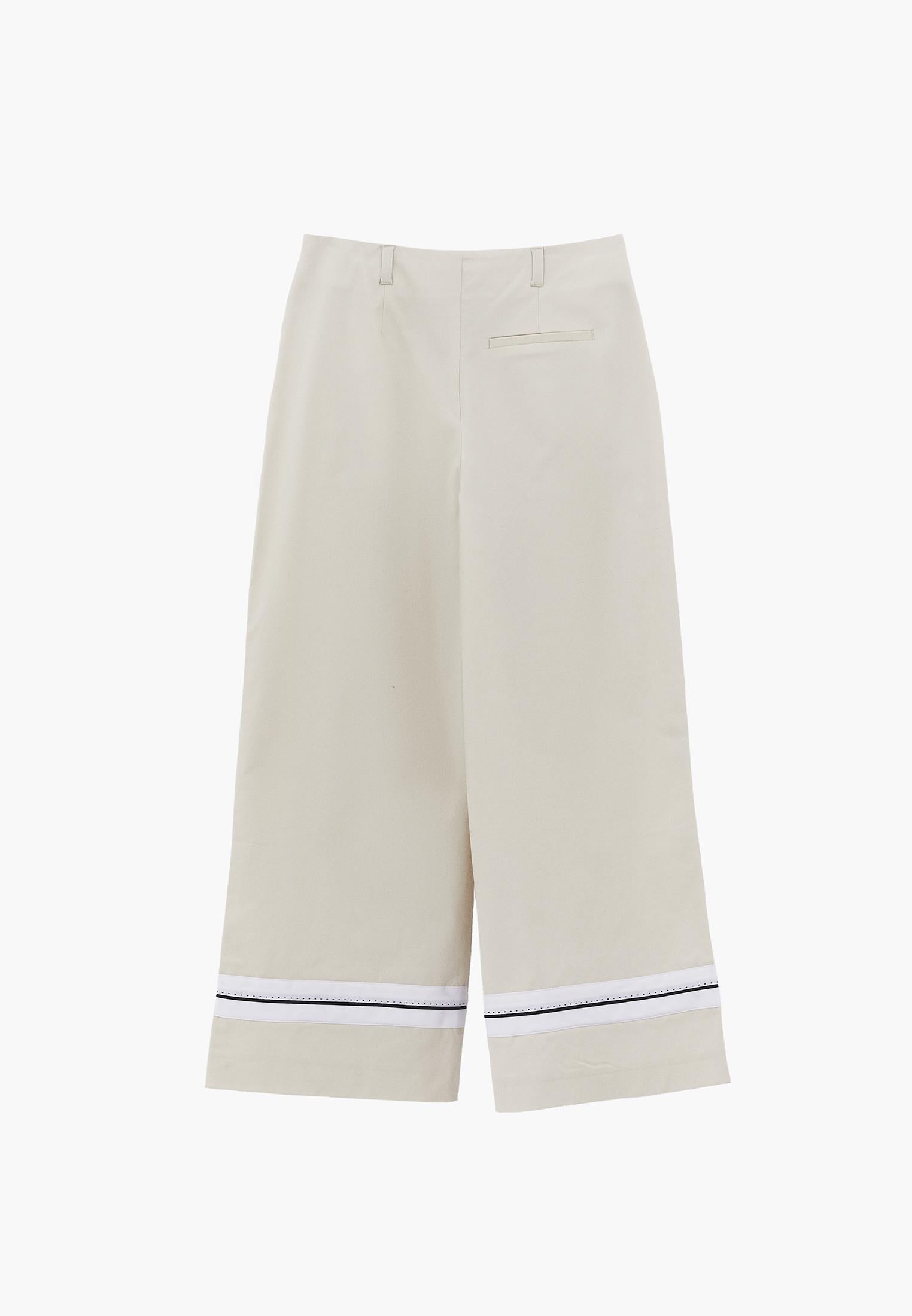 High Waist Straight Pants - SILVER BIRCH