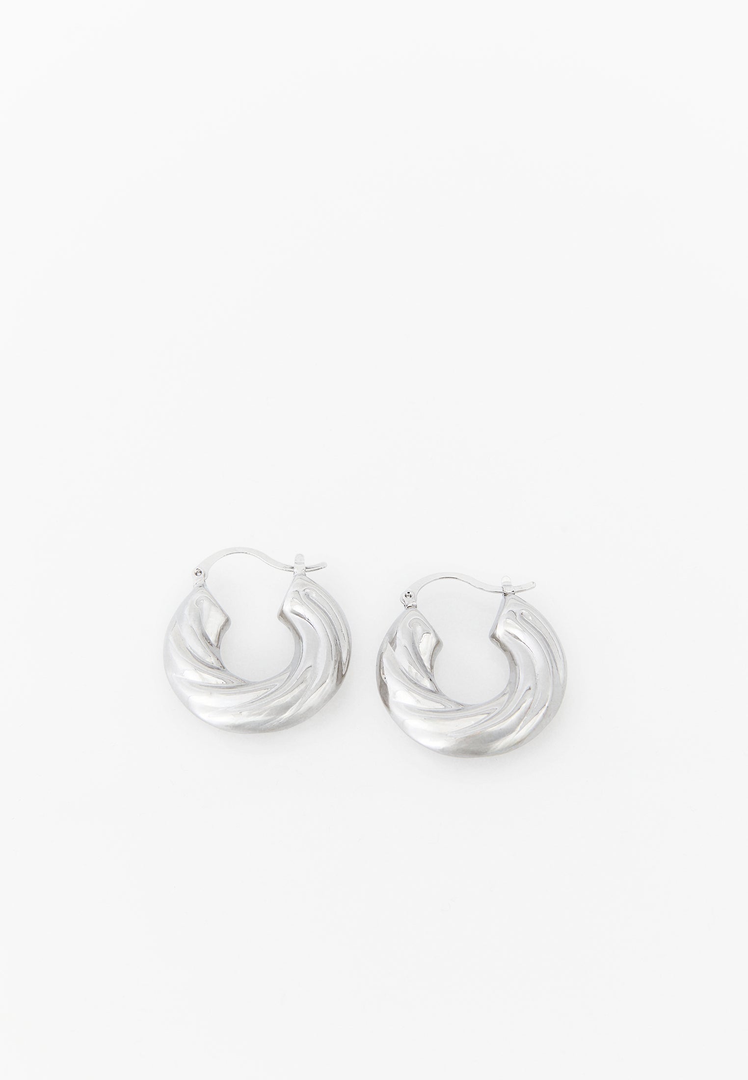 Earring With Modern Design - SILVER
