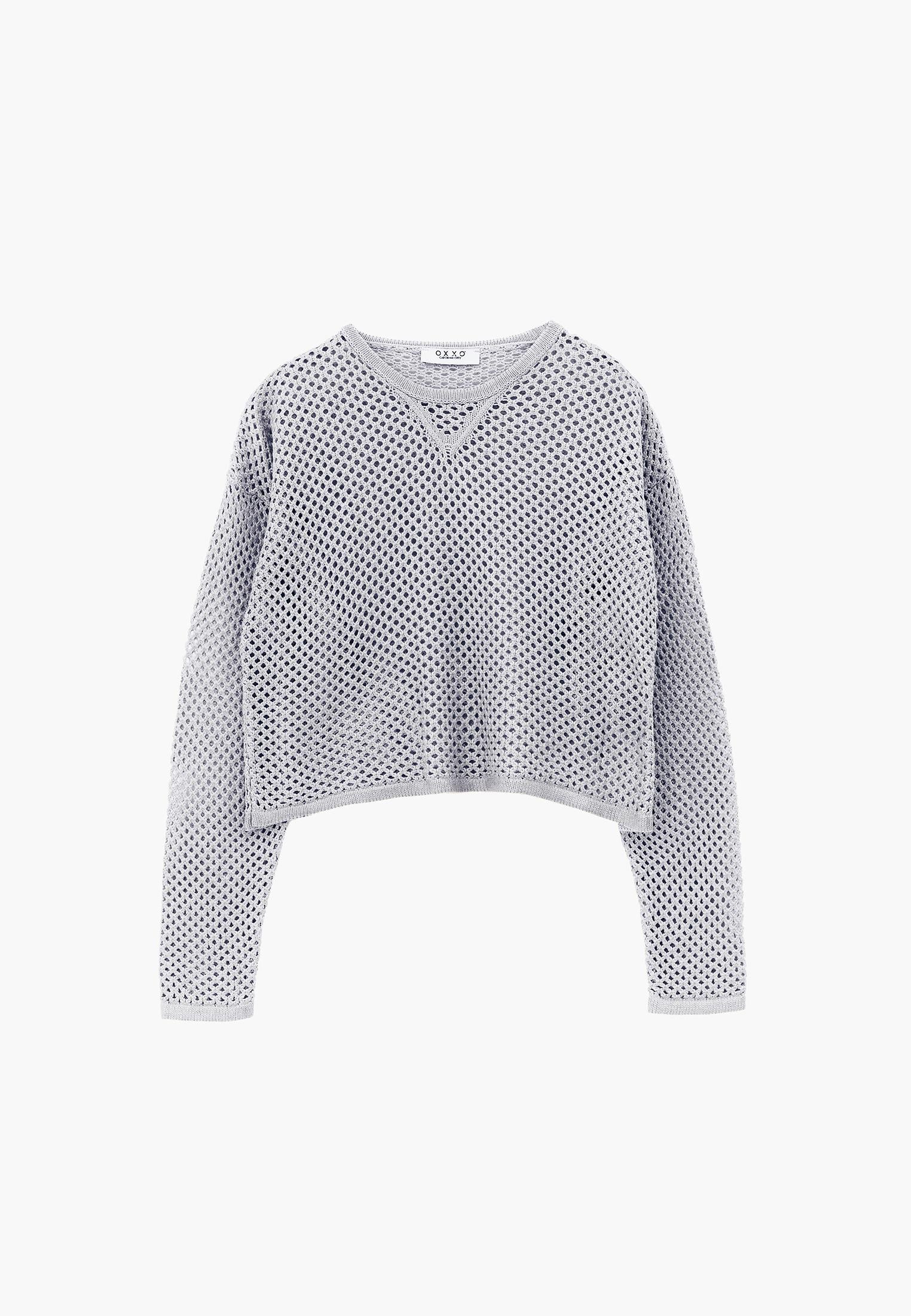 Comfy Cropped Pullover - SILVER