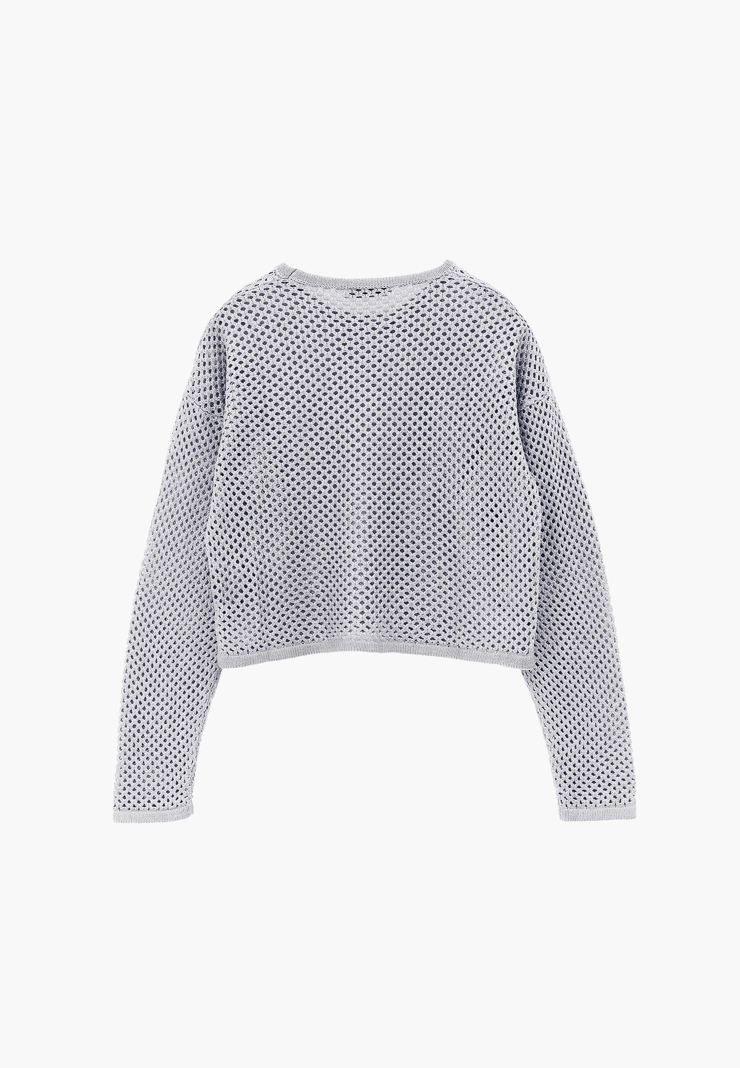 Comfy Cropped Pullover - SILVER