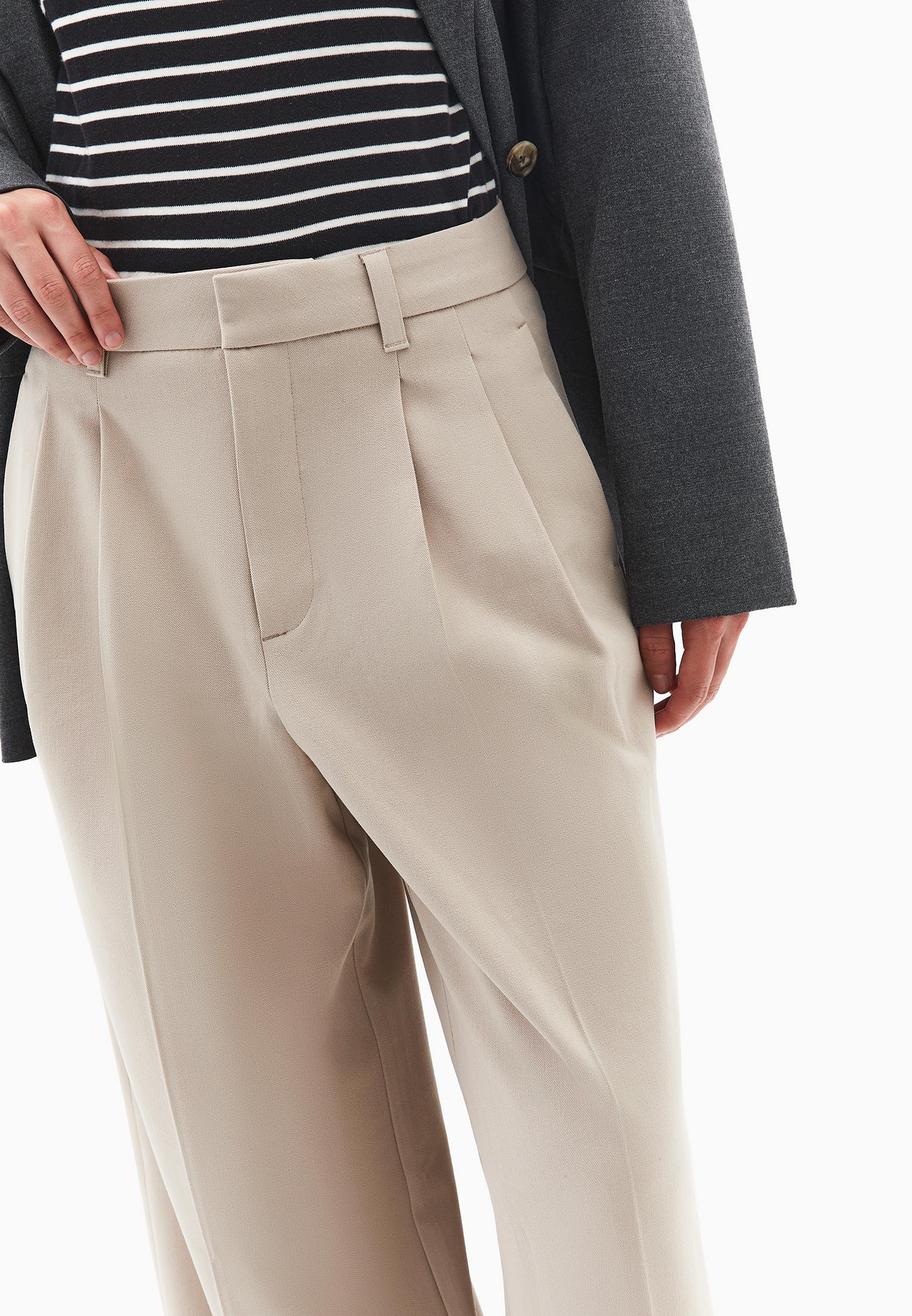 High Waist Wide Leg Pleated Pants - SIMPLY TAUPE