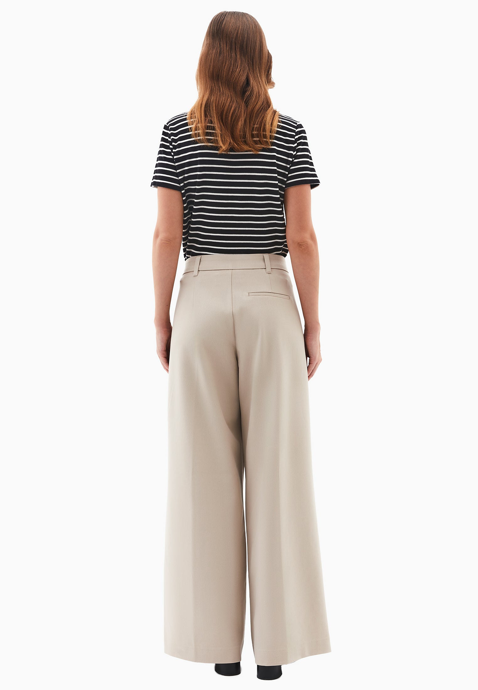 High Waist Wide Leg Pleated Pants - SIMPLY TAUPE