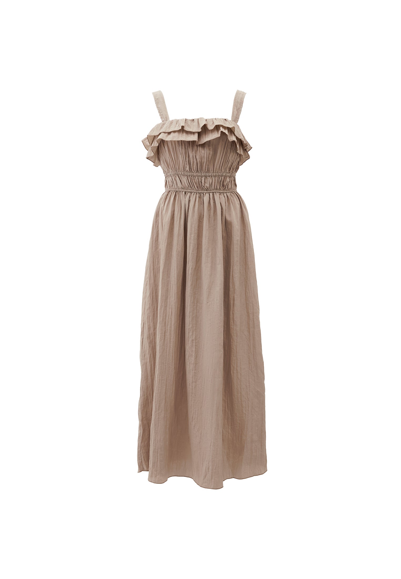 Wrinkled Look Dress - SIMPLY TAUPE