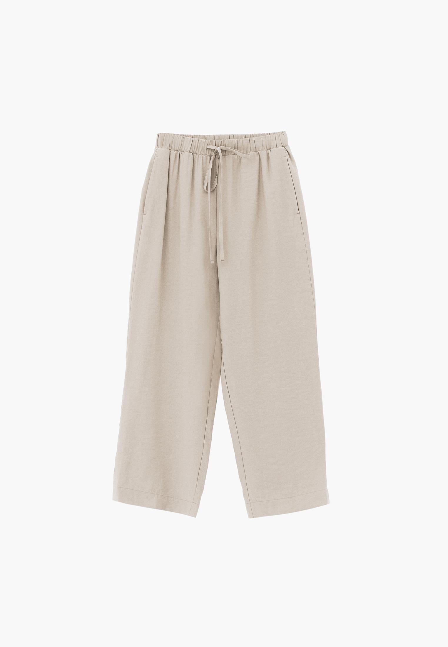 High Waist Straight Pants - SIMPLY TAUPE