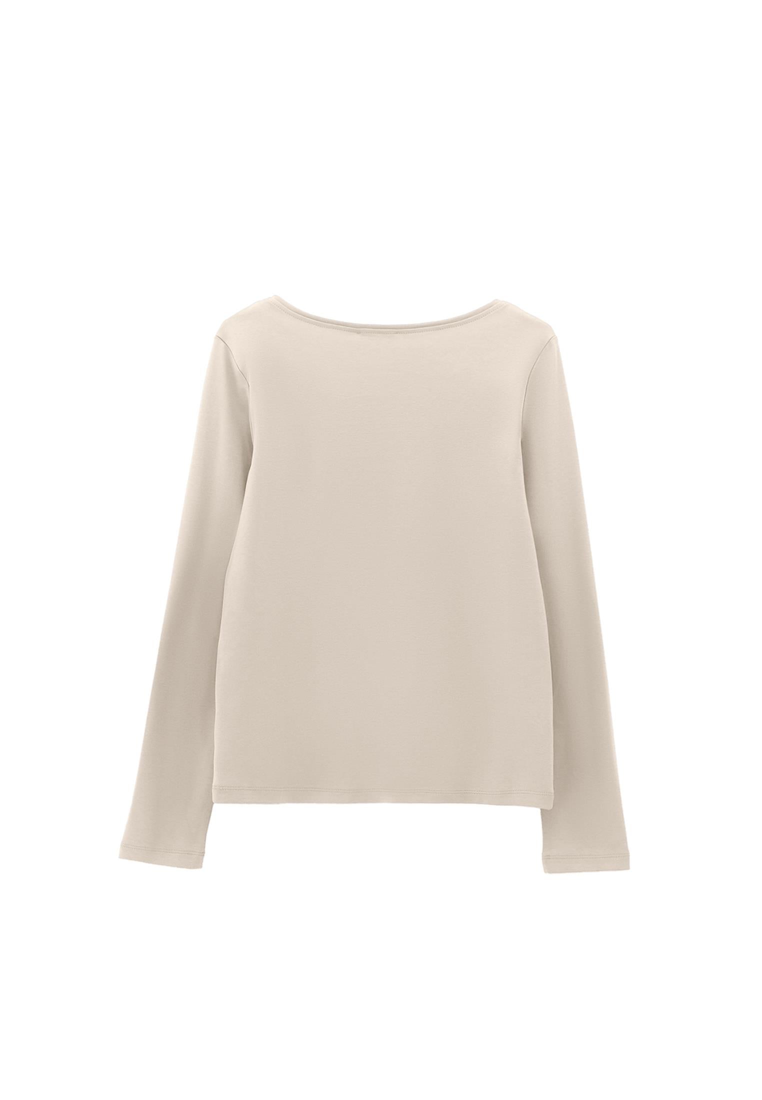Boat Neck T-Shirt - SIMPLY TAUPE