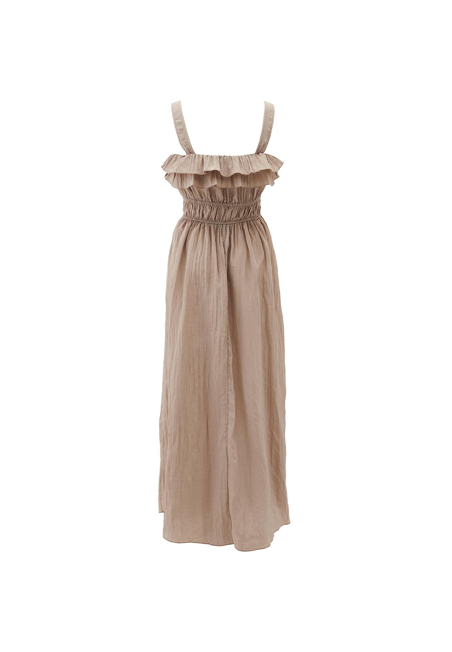 Wrinkled Look Dress - SIMPLY TAUPE