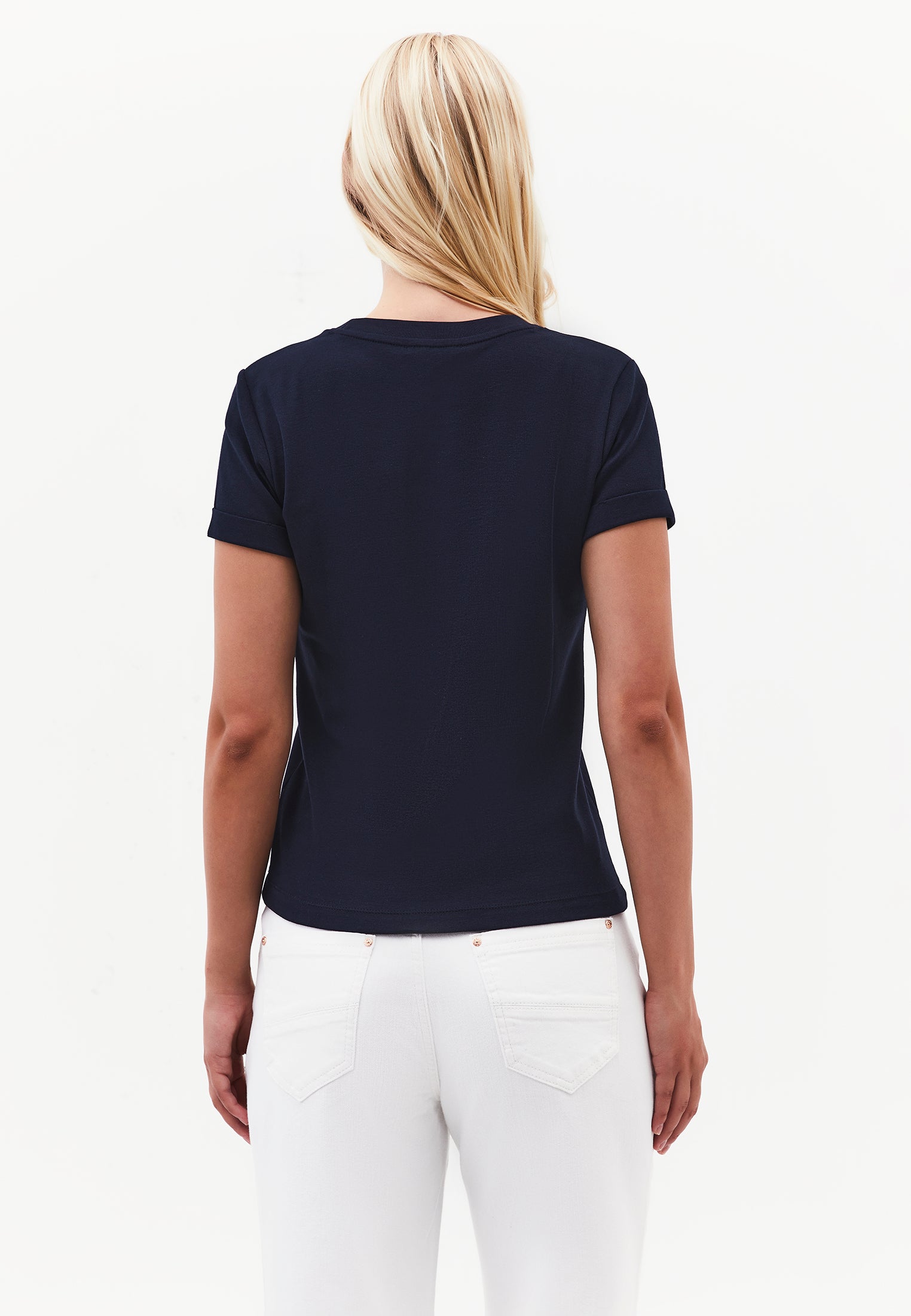 Women's Crew Neck Short Sleeve T-Shirt - SKY CAPTAIN