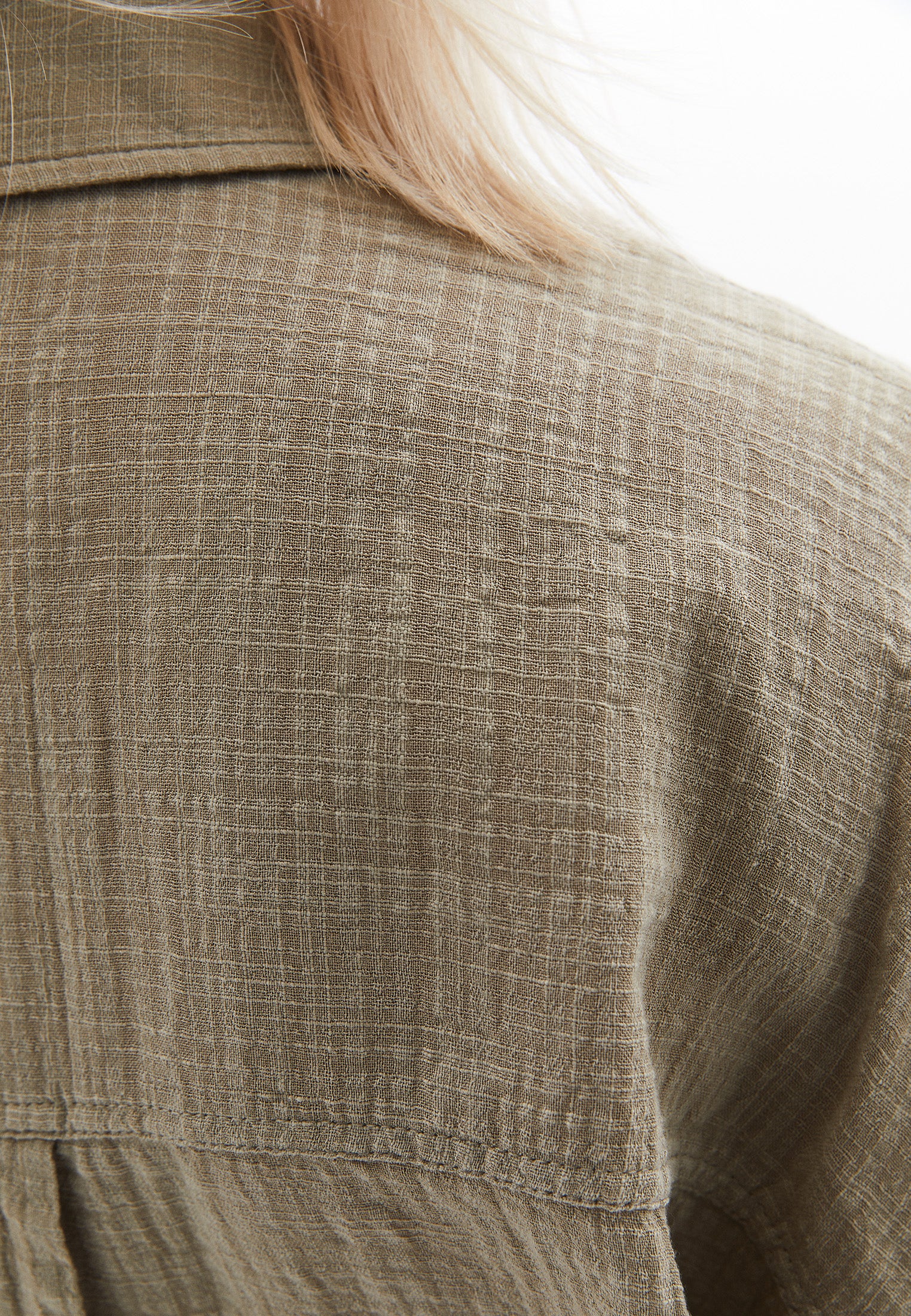 Button Detailed Oversize Long Sleeve Shirt - SLATE GREEN