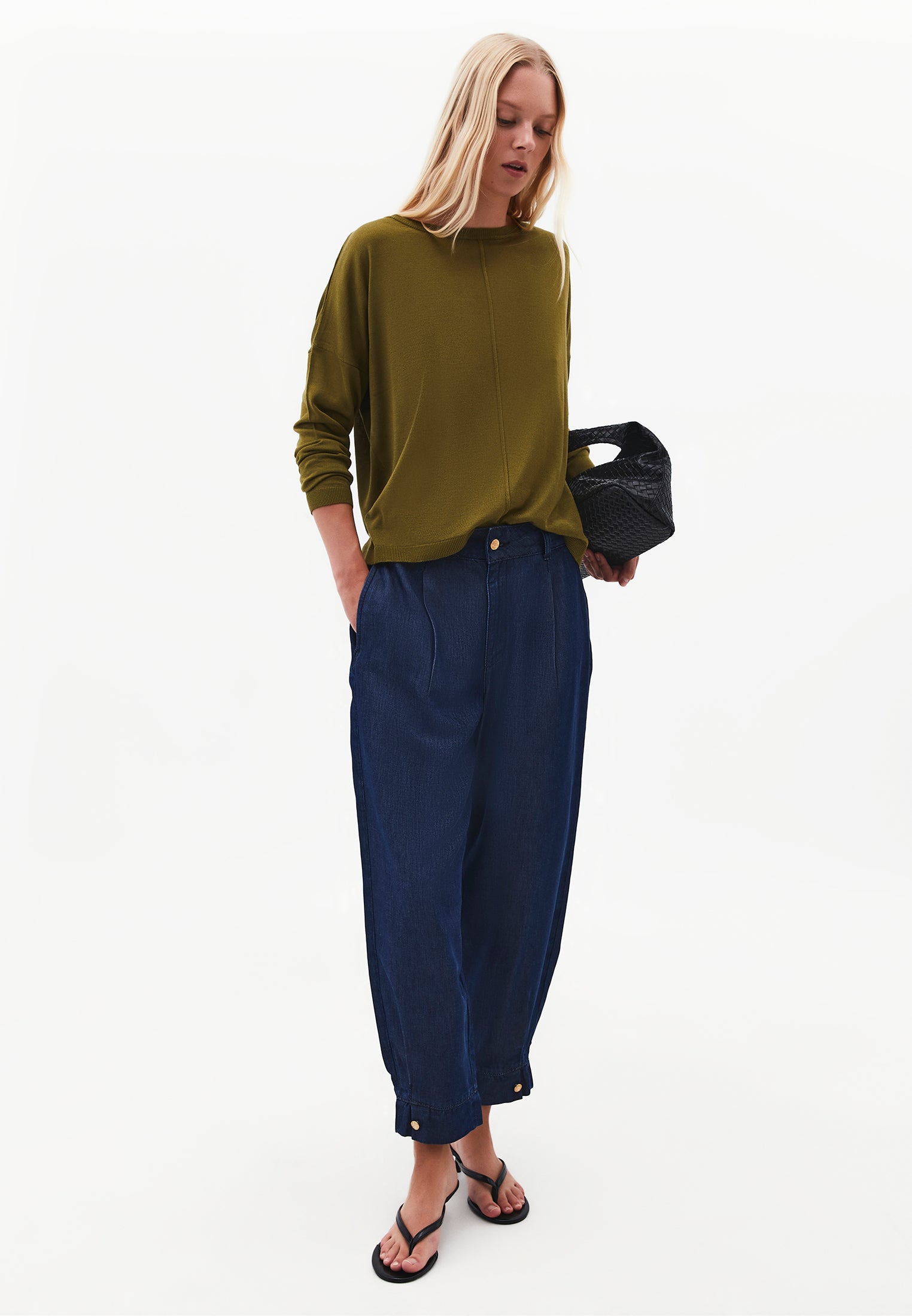 Boat Neck Knit Sweater - SPHAGNUM