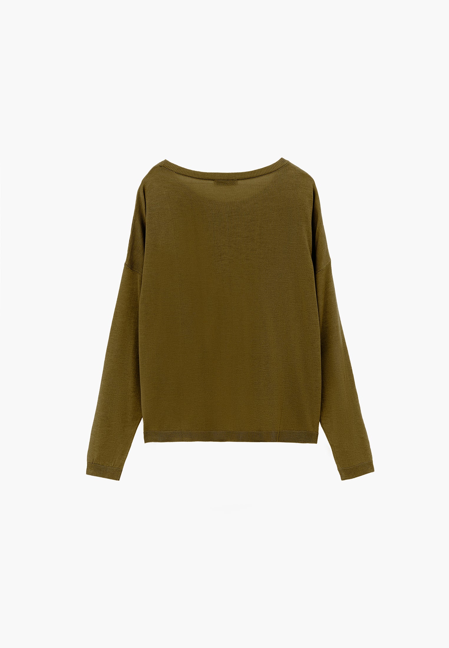 Boat Neck Knit Sweater - SPHAGNUM