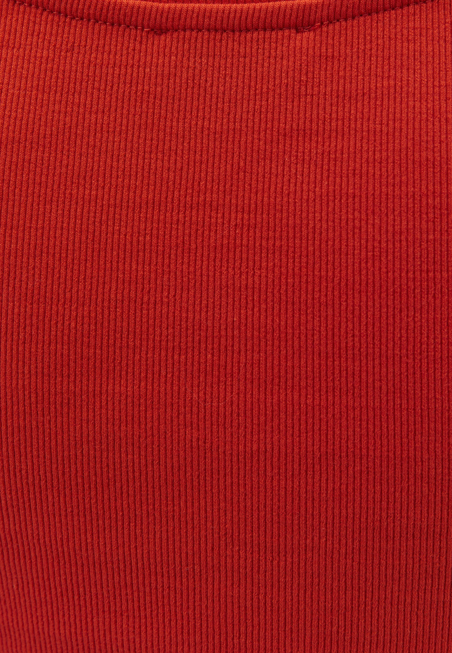 Boat Neck Short Sleeve Bodycon T-Shirt - SPICY ORANGE