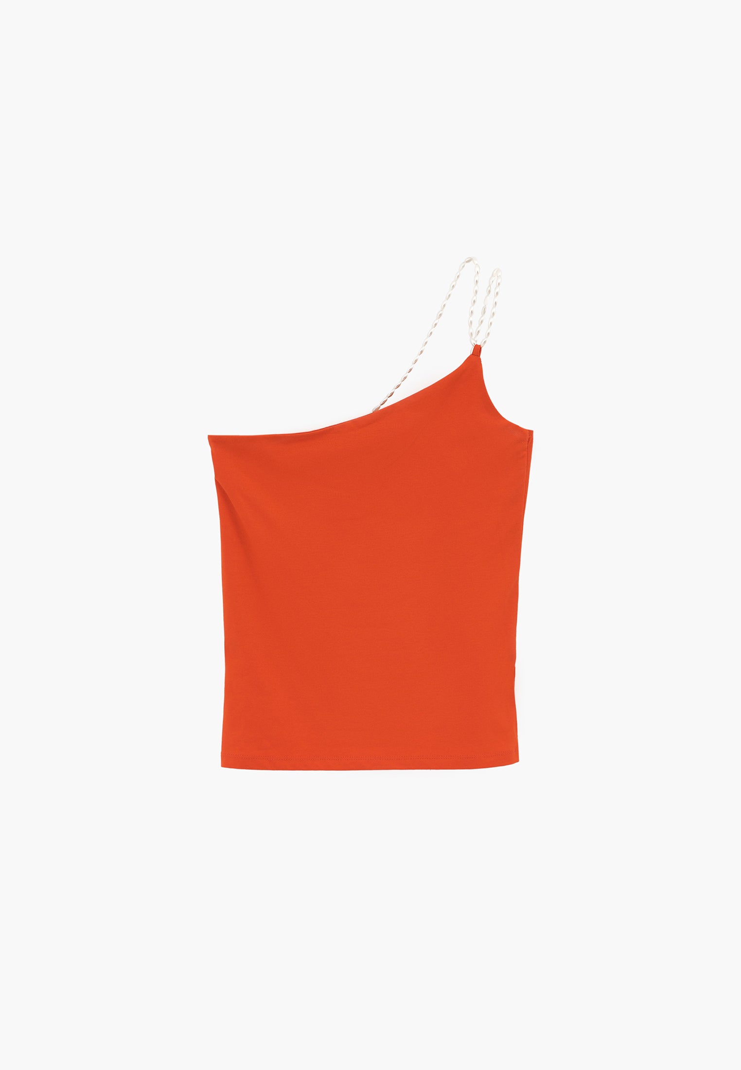 One Shoulder Bodycon Tank - SPICY ORANGE