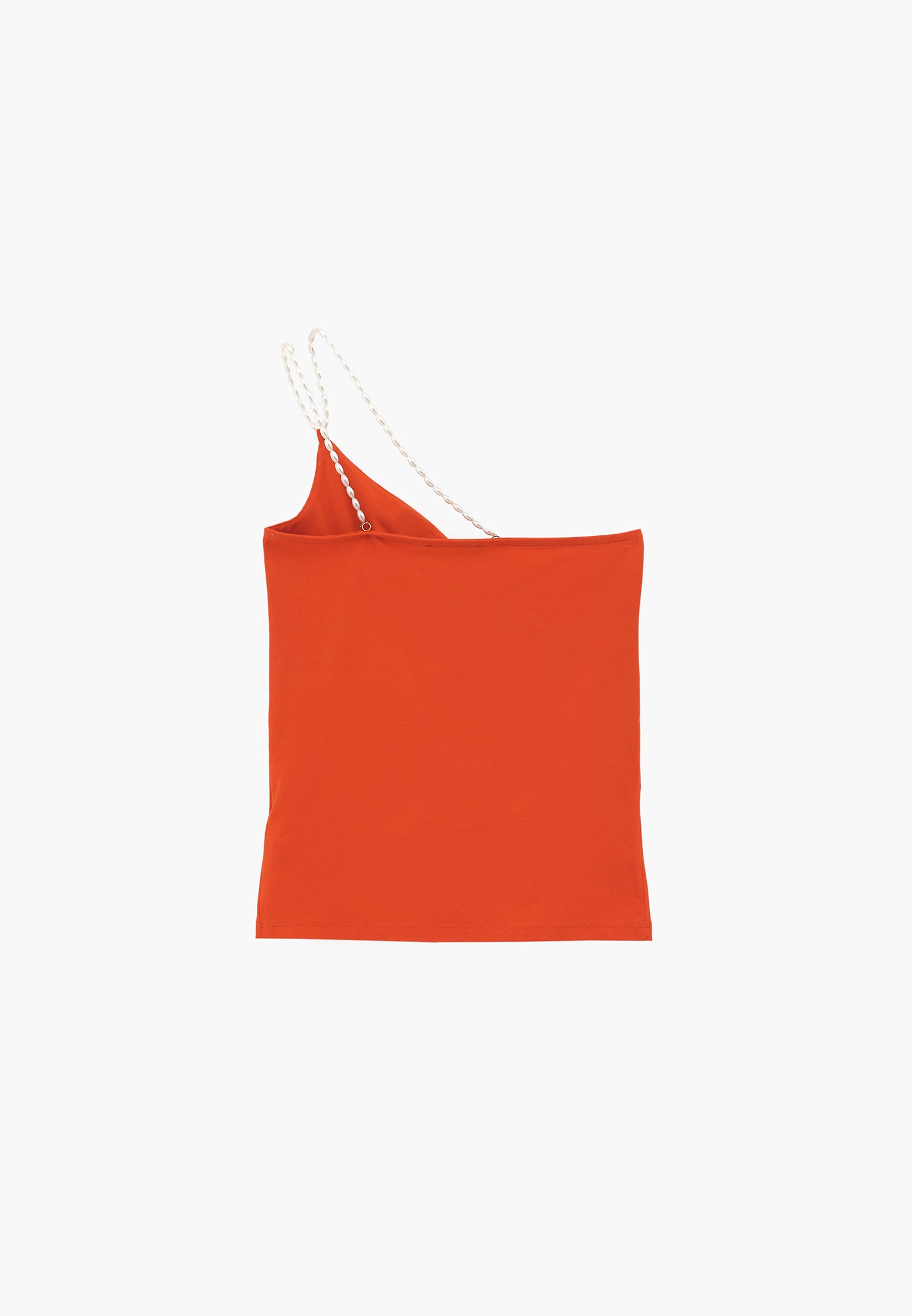 One Shoulder Bodycon Tank - SPICY ORANGE