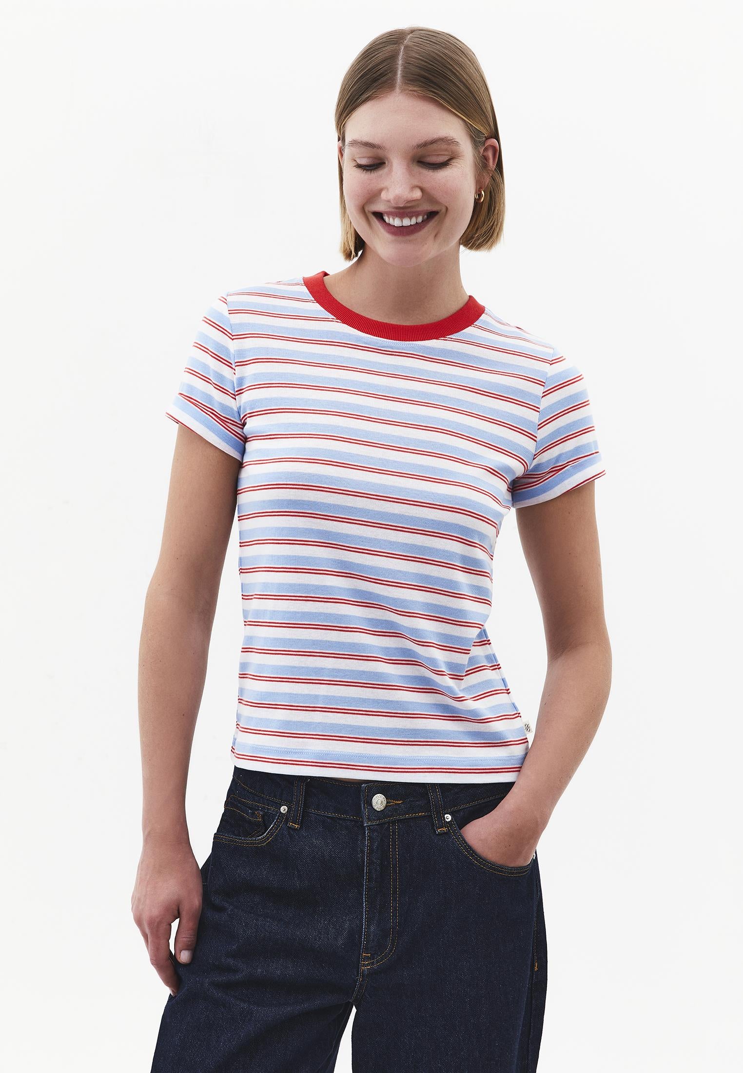 Standard Crew Neck T-Shirt - STRIPED COMB